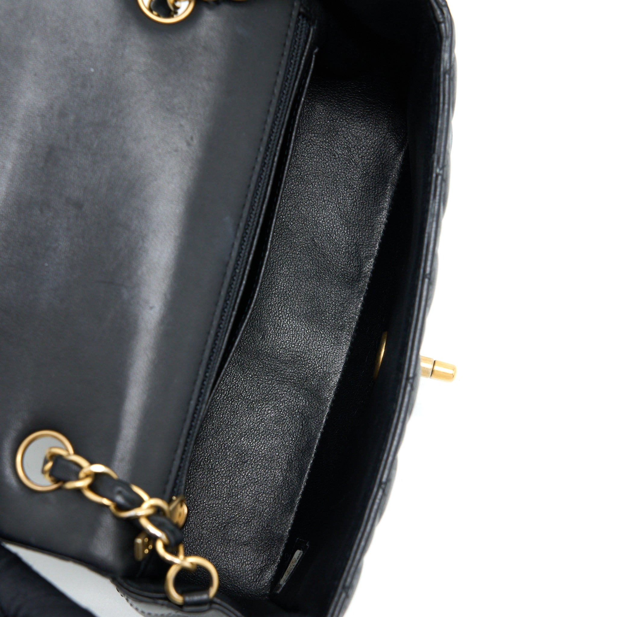 Chanel Mini Rectangular Flap Bag Lambskin Black