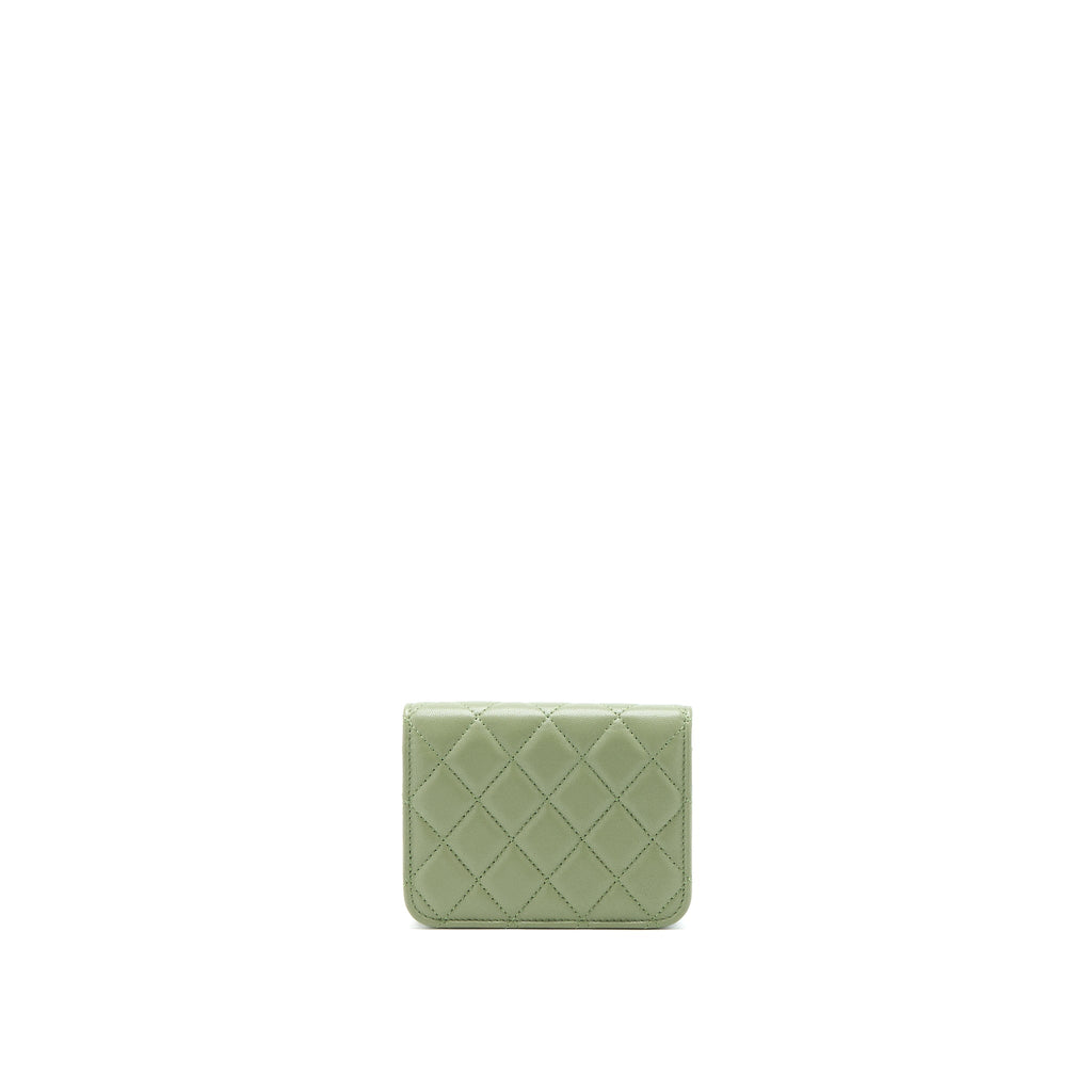 Chanel Pearl Crush Mini Flap Bag Lambskin Green