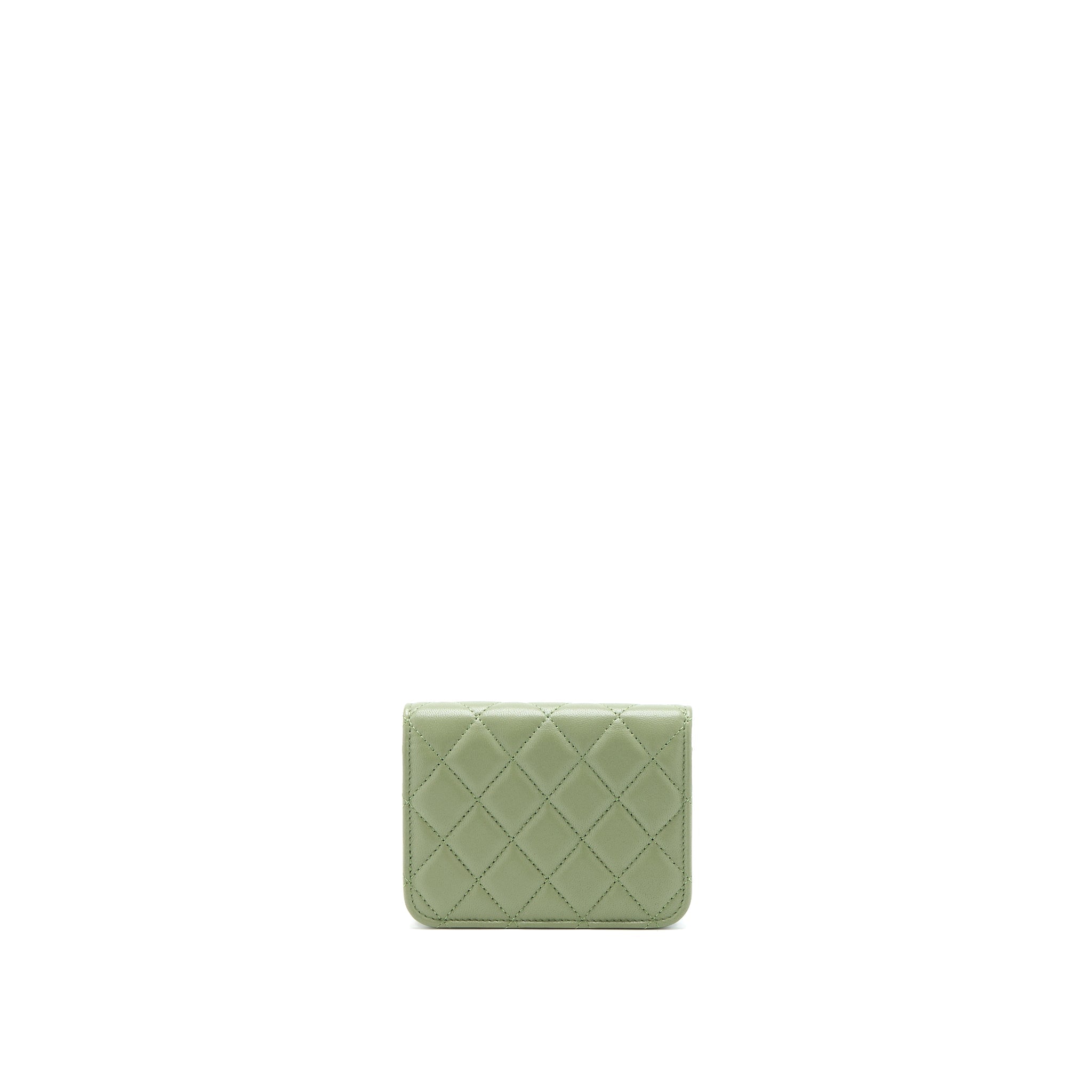 Chanel Pearl Crush Mini Flap Bag Lambskin Green