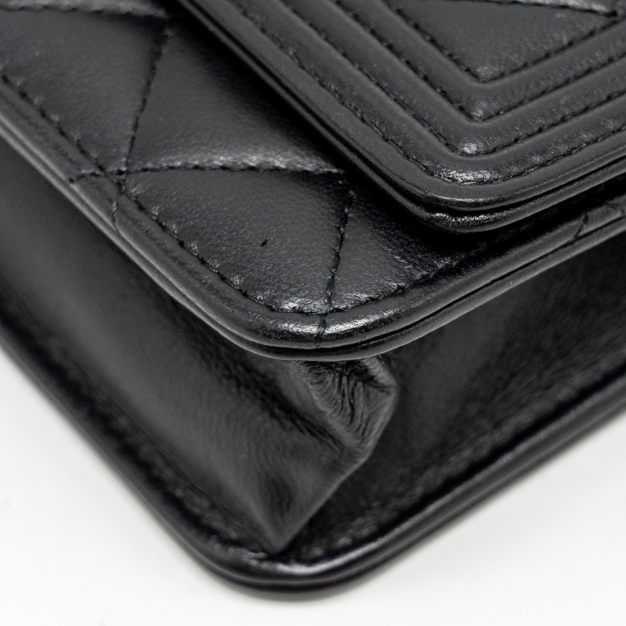 Chanel Boy Wallet on Chain Lambskin Black