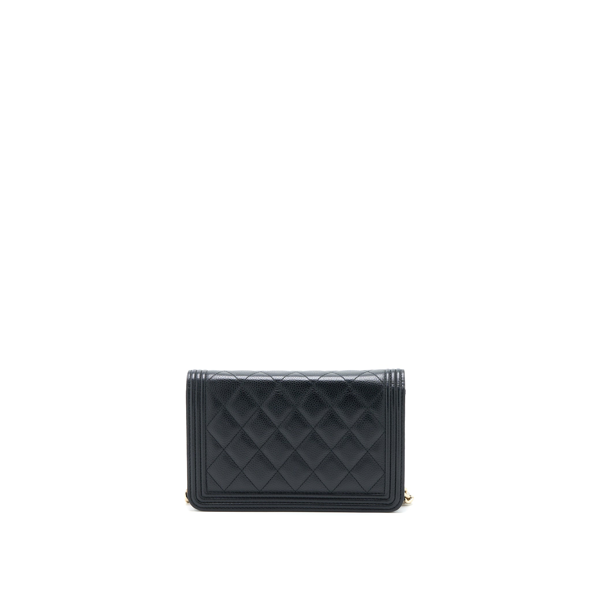 Chanel Boy Wallet On Chain Caviar Black L