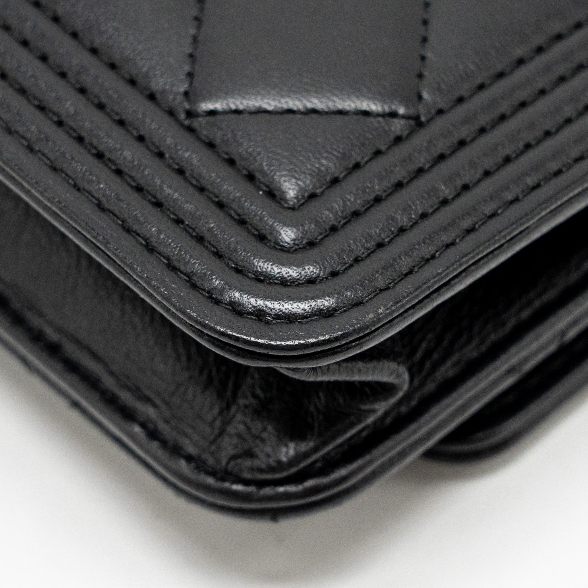 Chanel Boy Wallet on Chain Lambskin Black