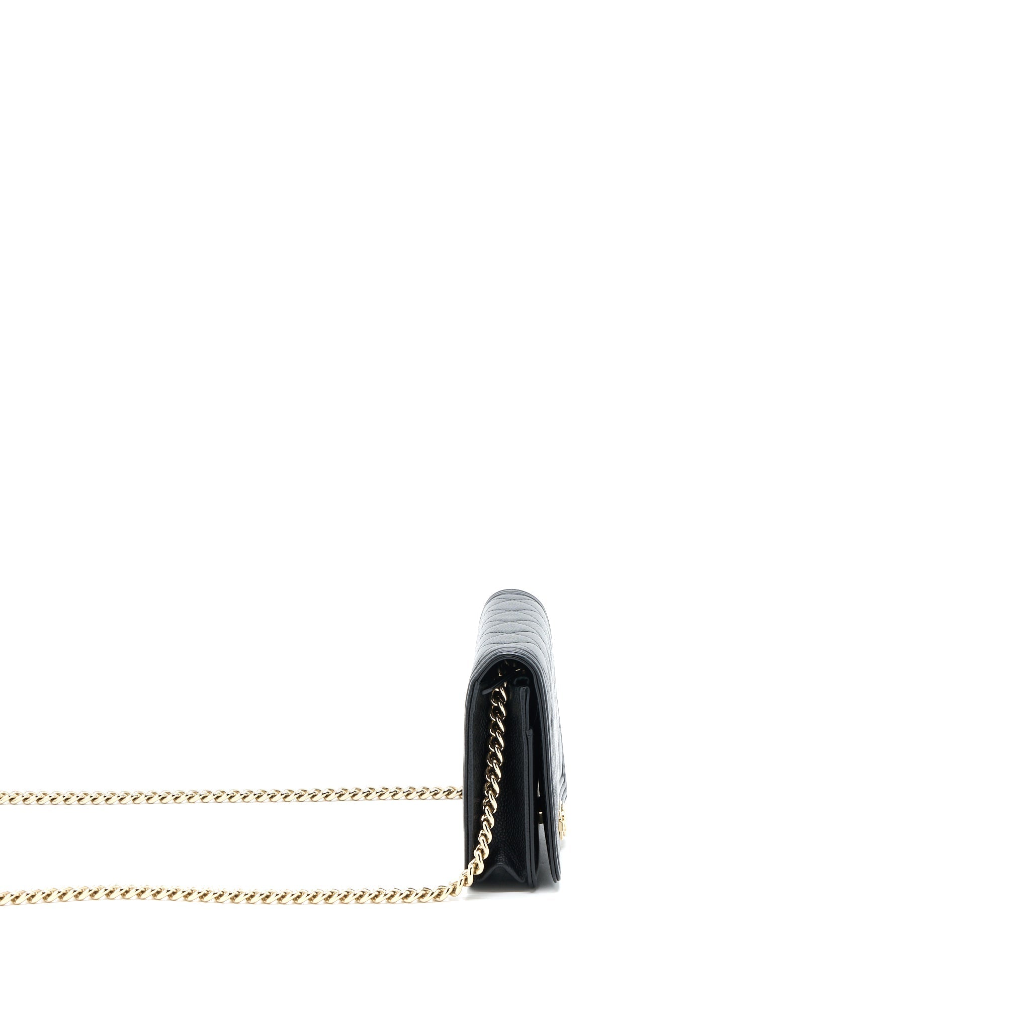 Chanel Boy Wallet On Chain Caviar Black L