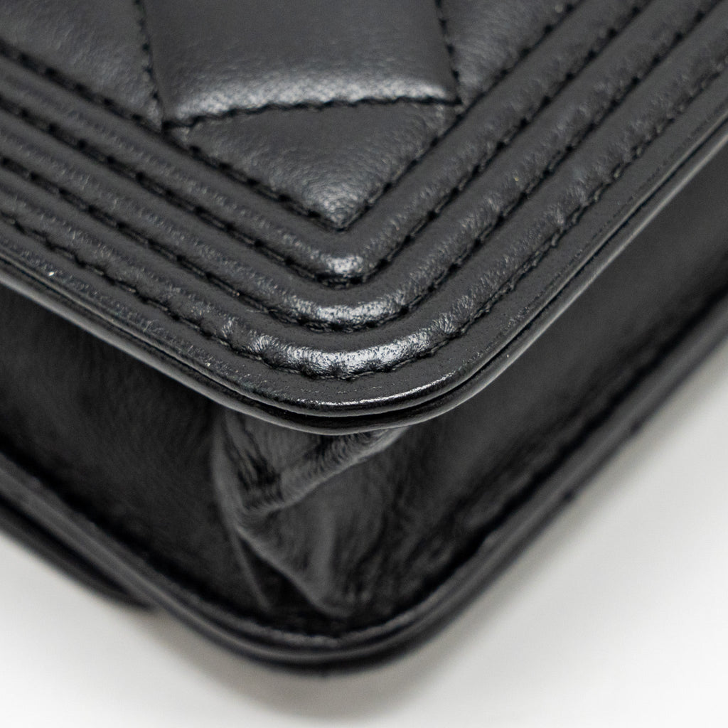 Chanel Boy Wallet on Chain Lambskin Black