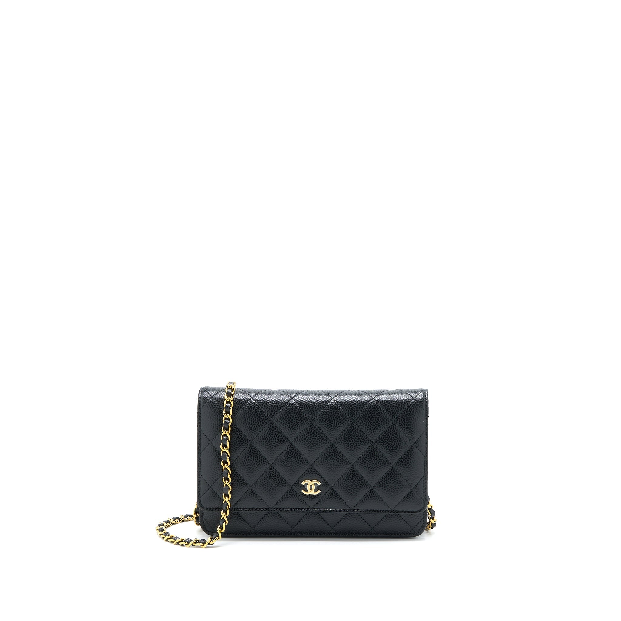 Chanel Classic Wallet On Chain Caviar Black  (Microchip)