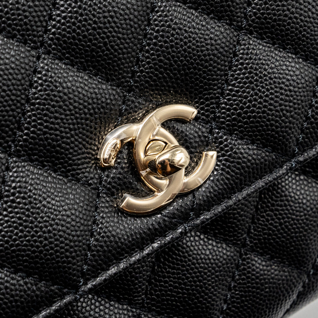 Chanel SMALL COCO HANDLE CAVIAR black L (microchip)