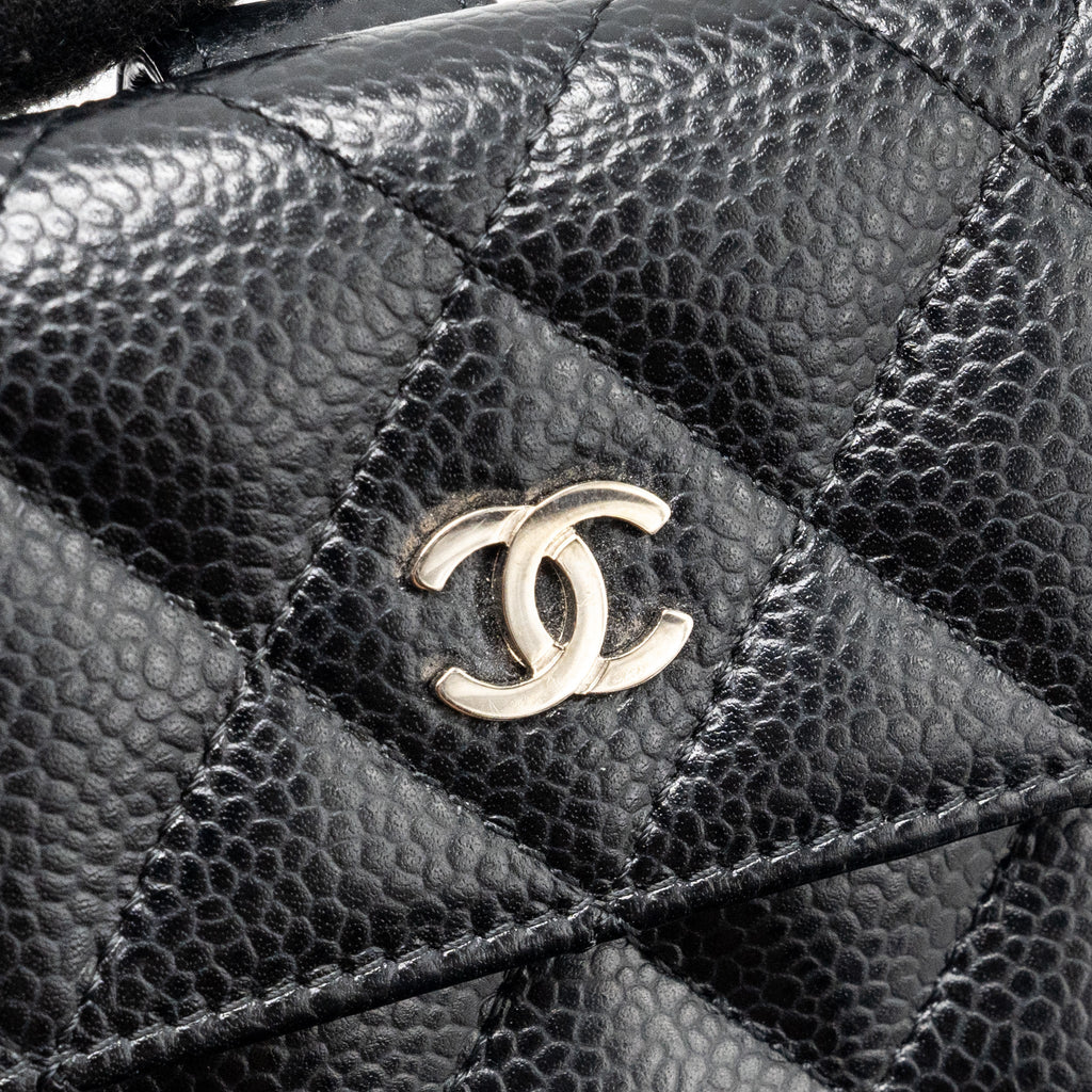 Chanel Compact Wallet Caviar Black