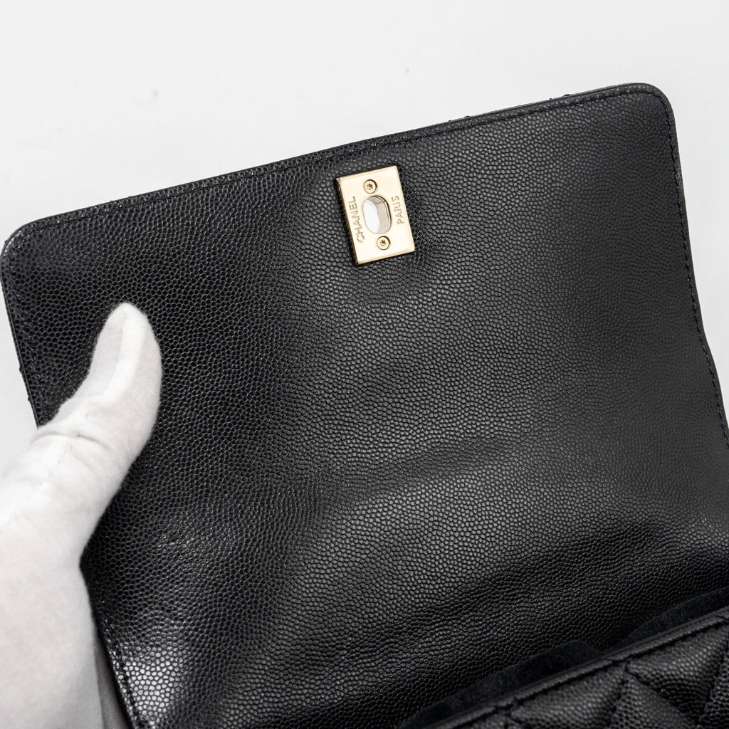Chanel SMALL COCO HANDLE CAVIAR black L (microchip)