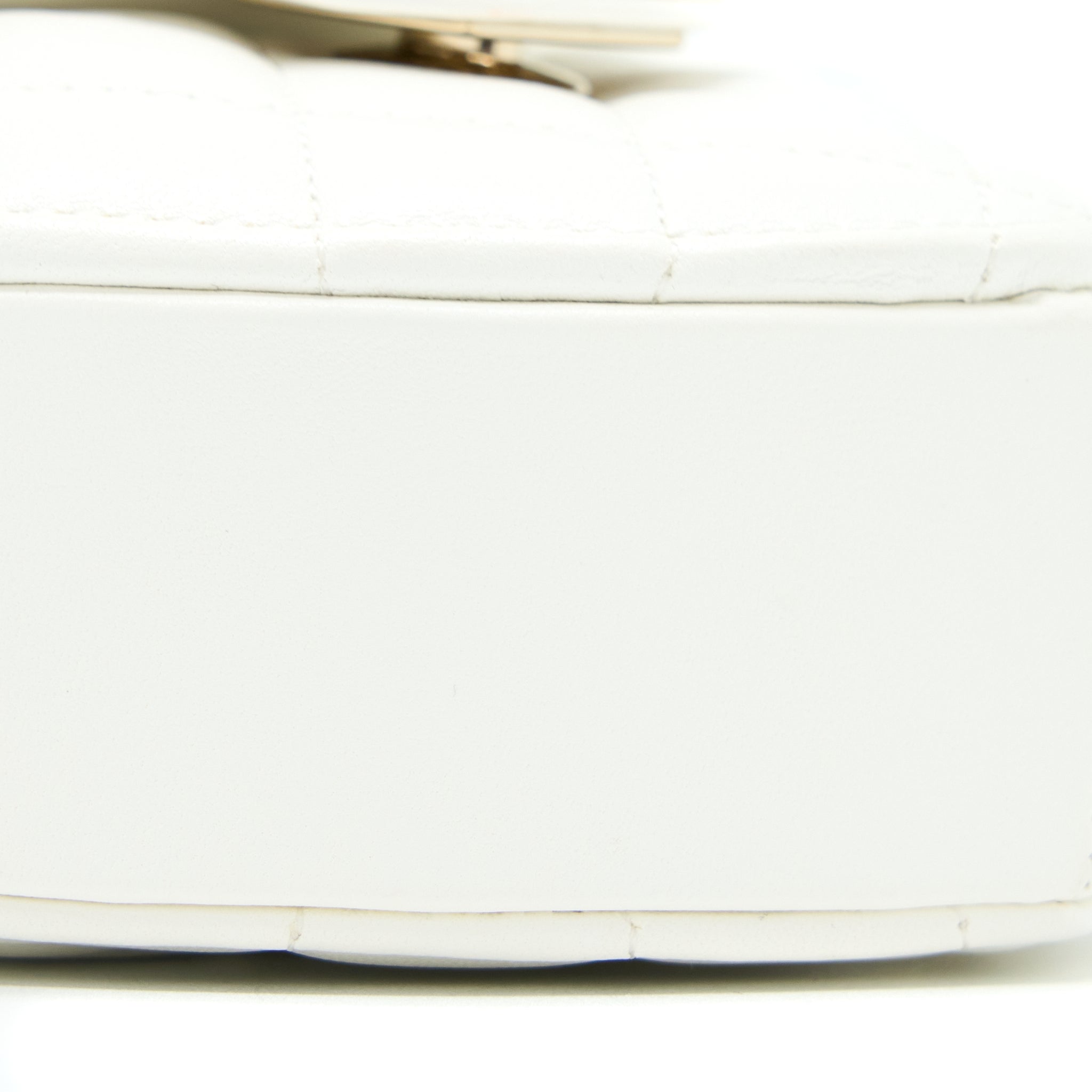 Chanel Small Heart Bag Lambskin White L