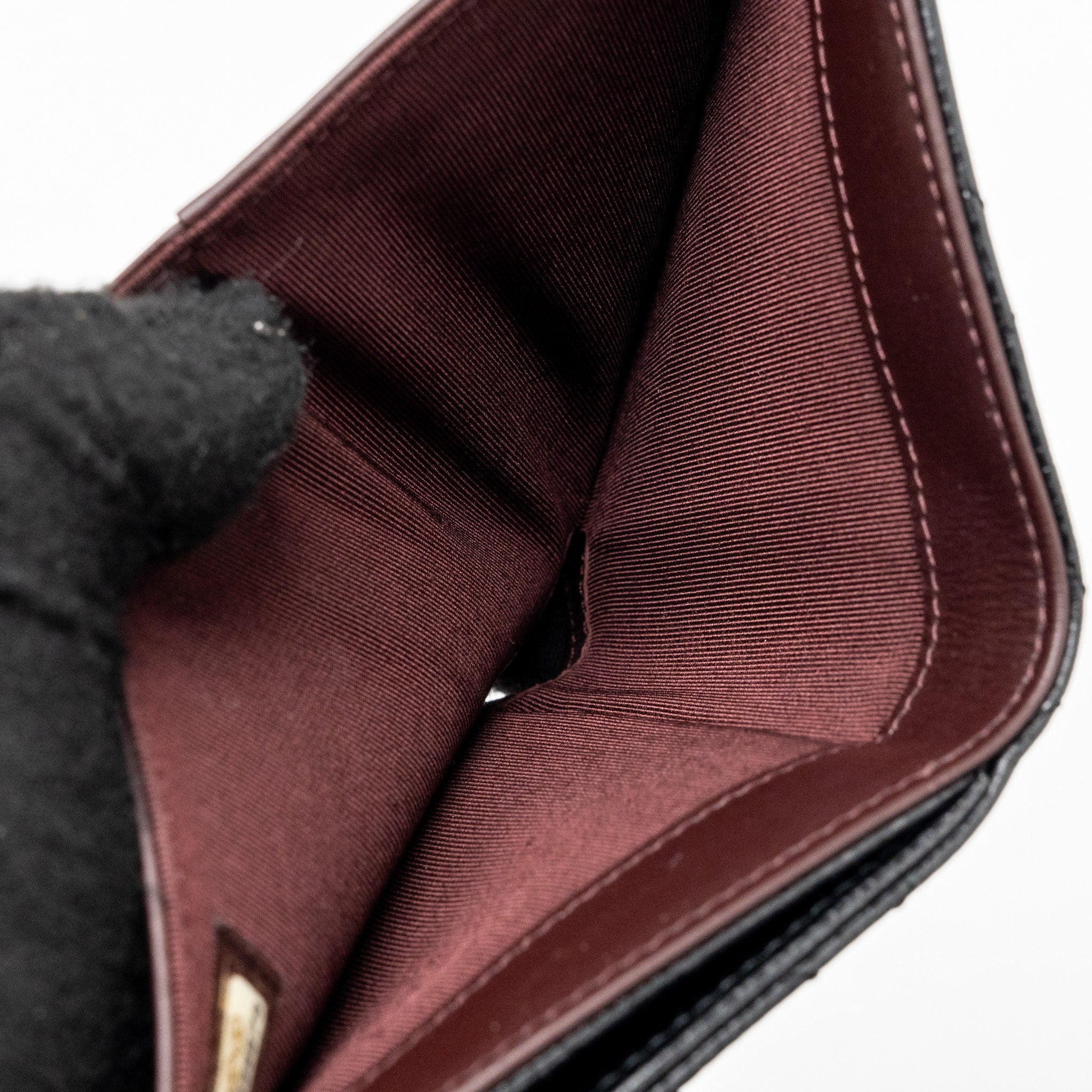 Chanel Compact Wallet Caviar Black