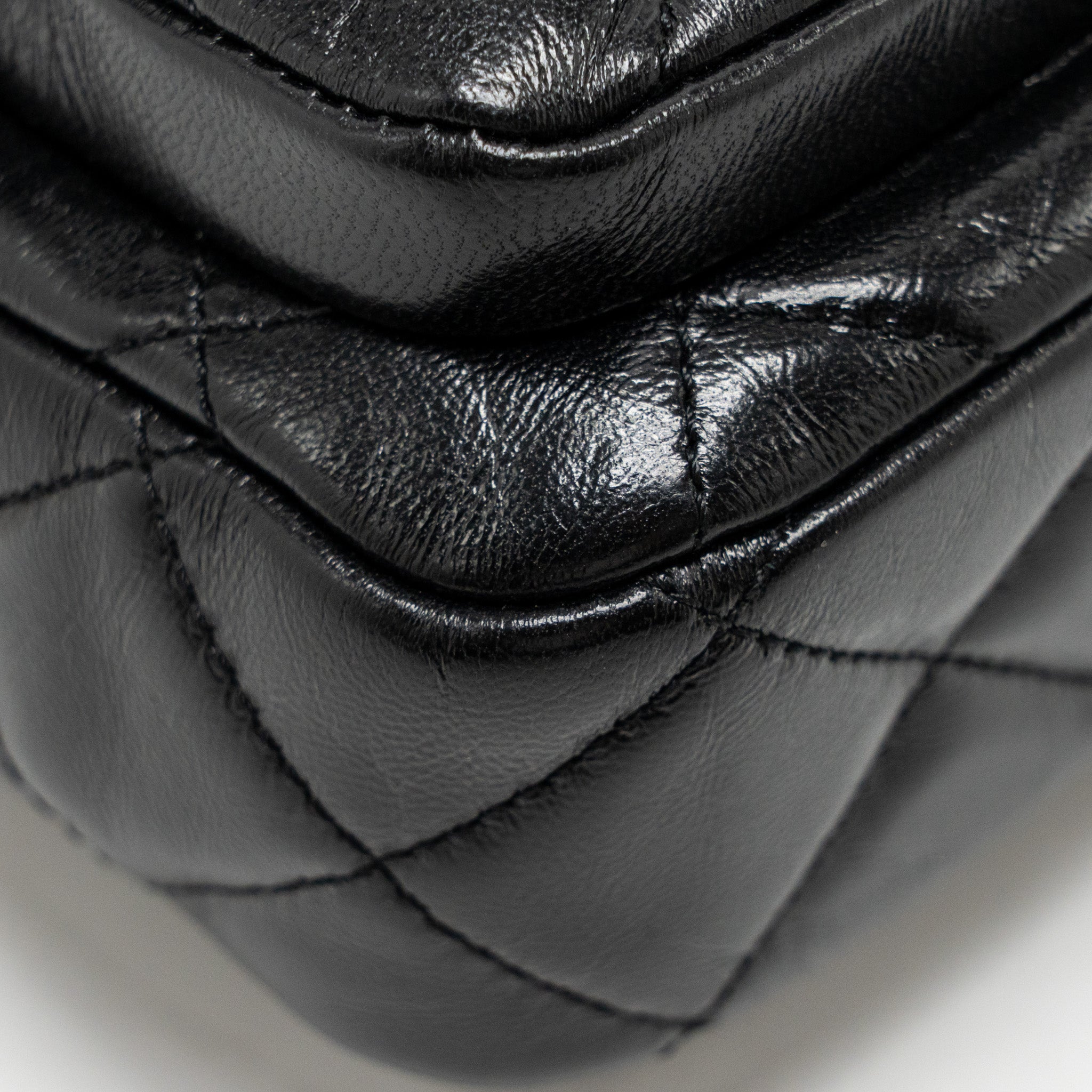 Chanel Double pocket top handle messanger bag shiny calfskin black  (microchip )