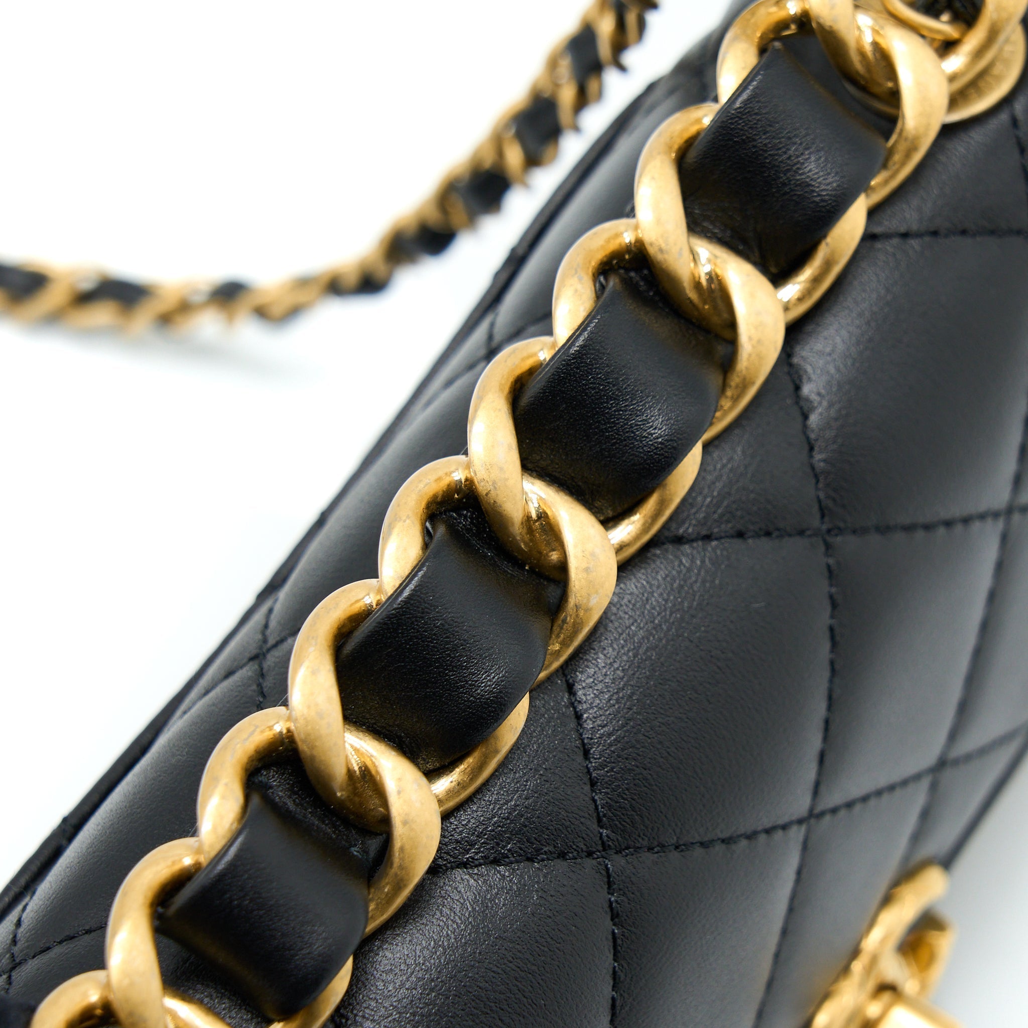 Chanel 22S Seasonal Flap Bag Calfskin Black Brushed