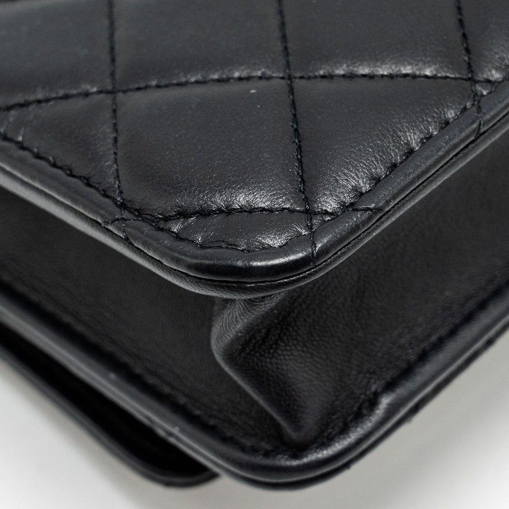 Chanel Trendy CC wallet on Chain lambskin black L (microchip)