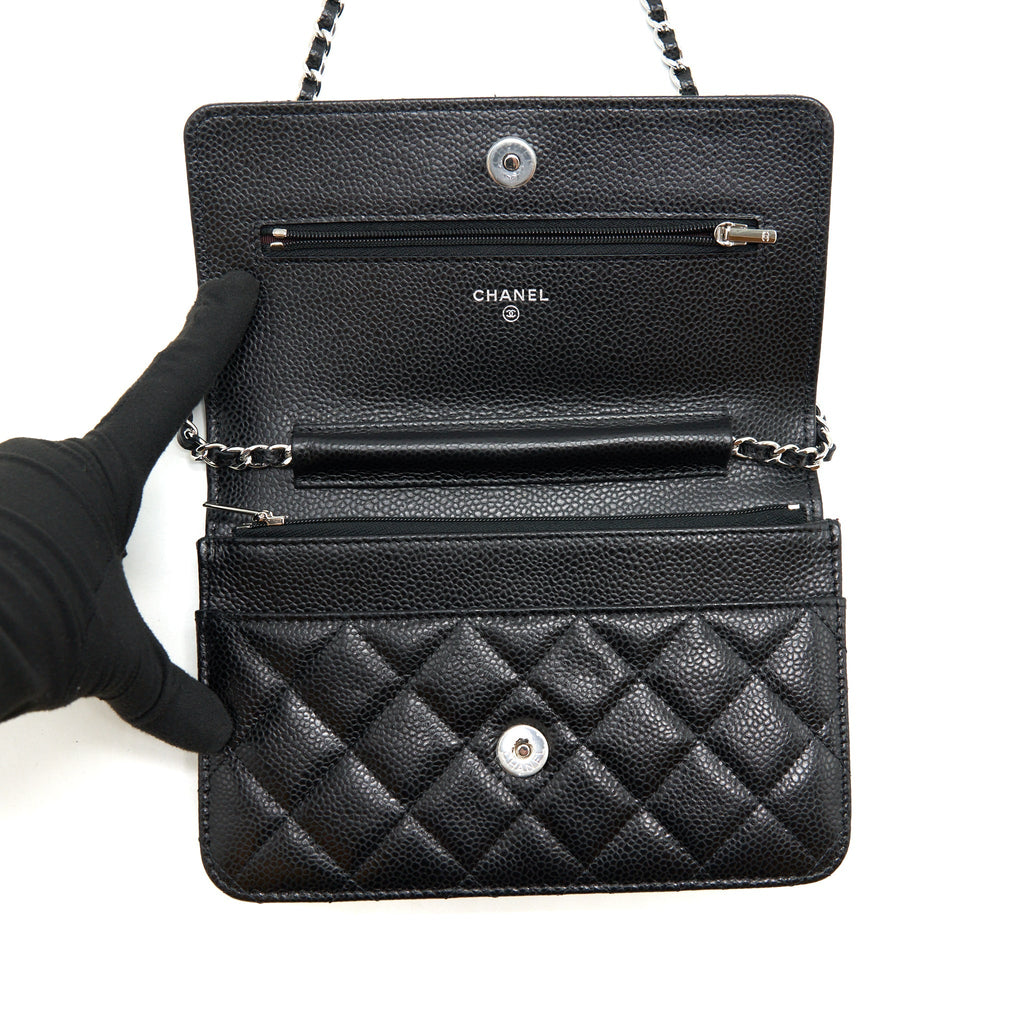 Chanel Classic Wallet On Chain Caviar Black