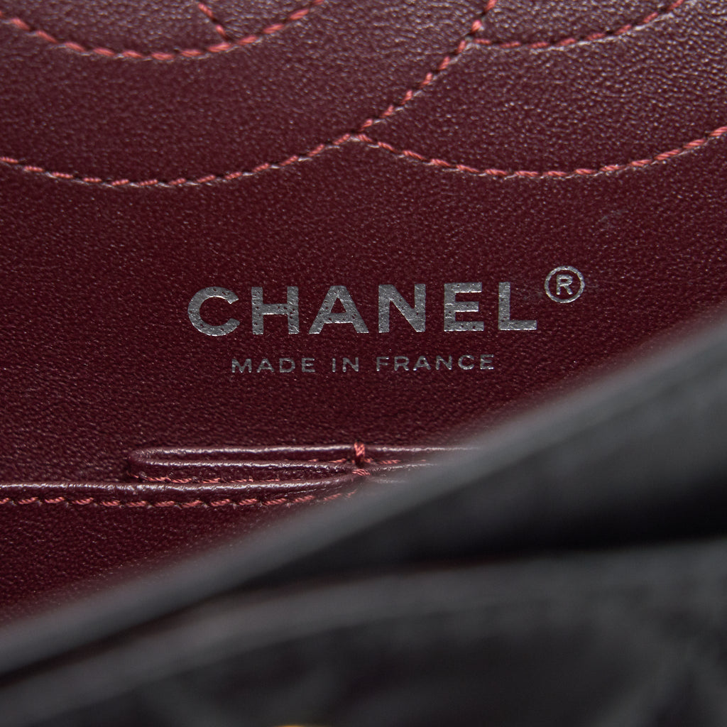 Chanel Reissue 2.55 double flap Bag Calfskin black
