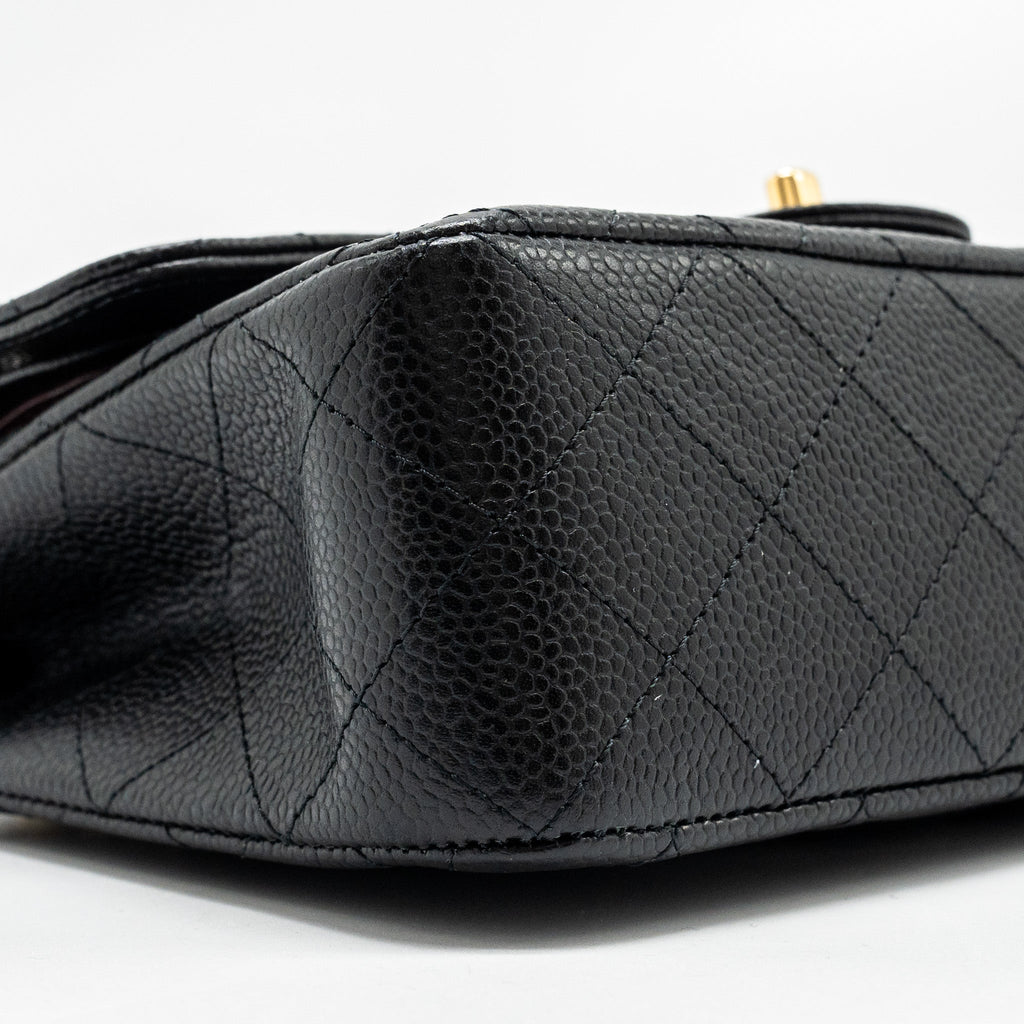 Chanel Small Classic Double Flap Bag Caviar Black (microchip)