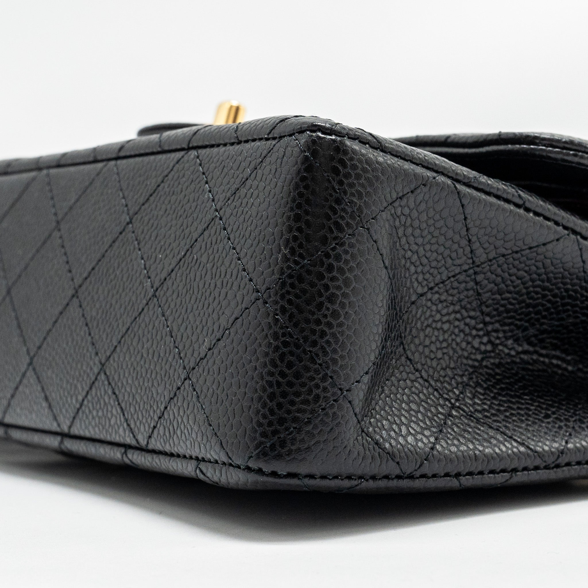 Chanel Small Classic Double Flap Bag Caviar Black (microchip)