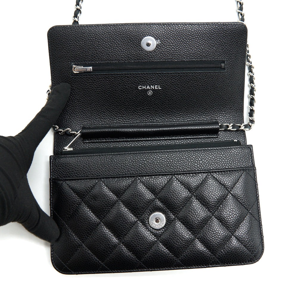 Chanel Classic Wallet On Chain Caviar Black