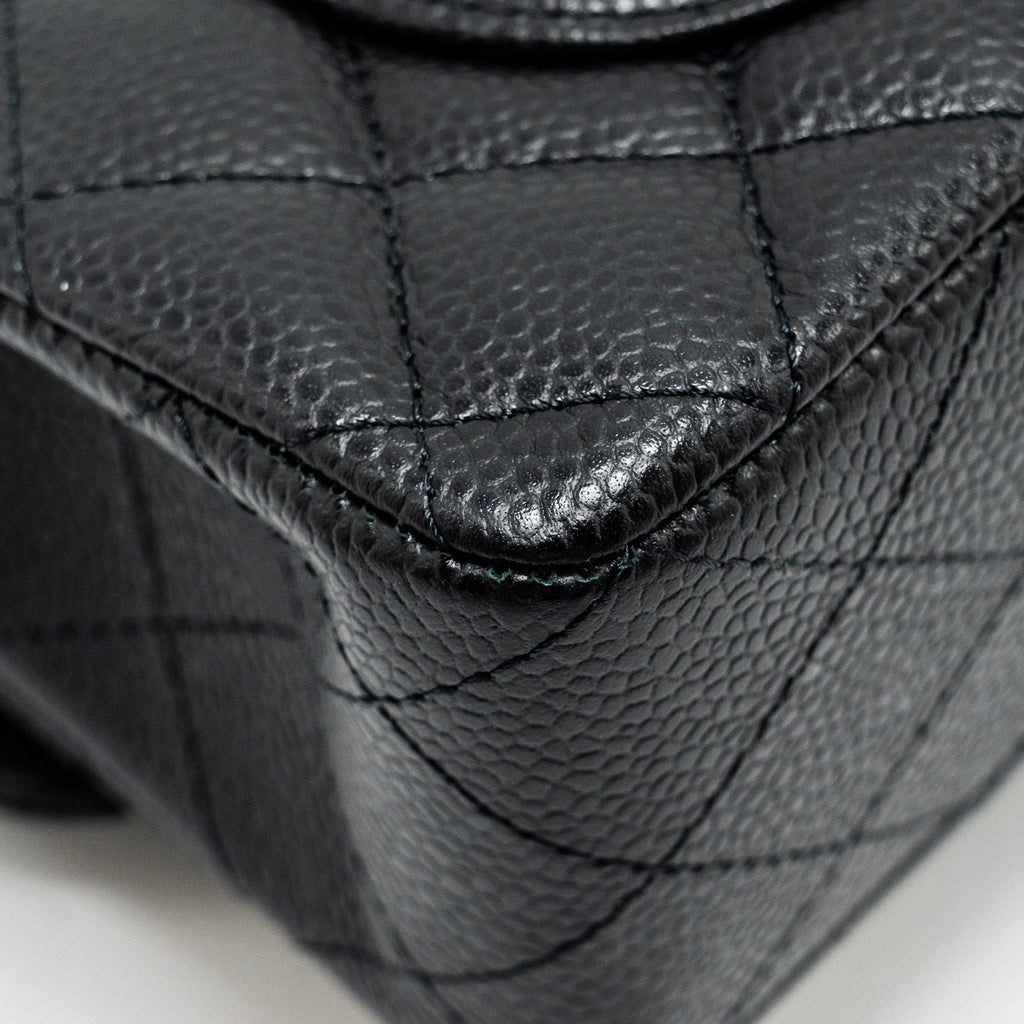 Chanel Small Classic Double Flap Bag Caviar Black (microchip)