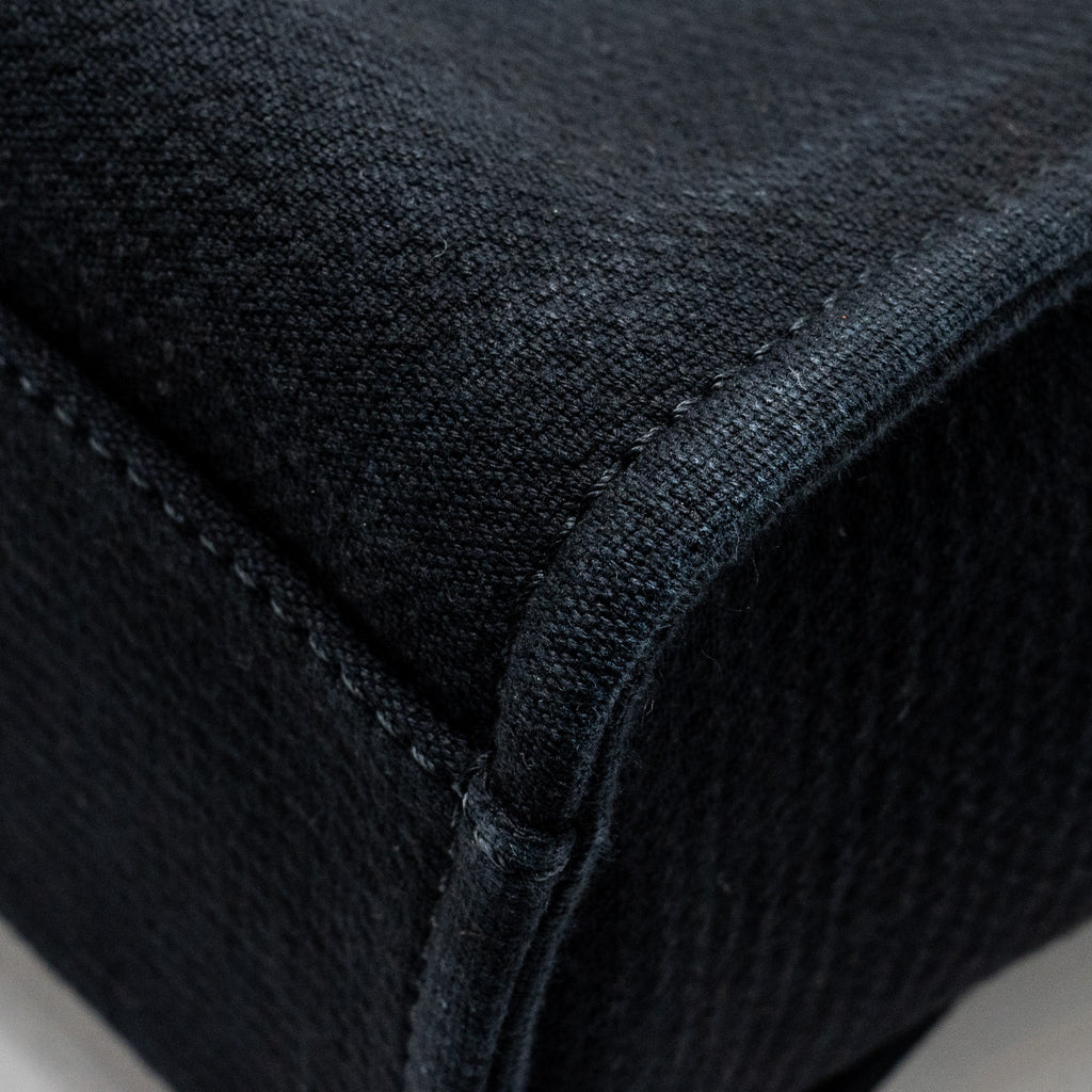 Chanel Small Deauville Shopping Tote Bag Calfskin/Fabric Black L (microchip)