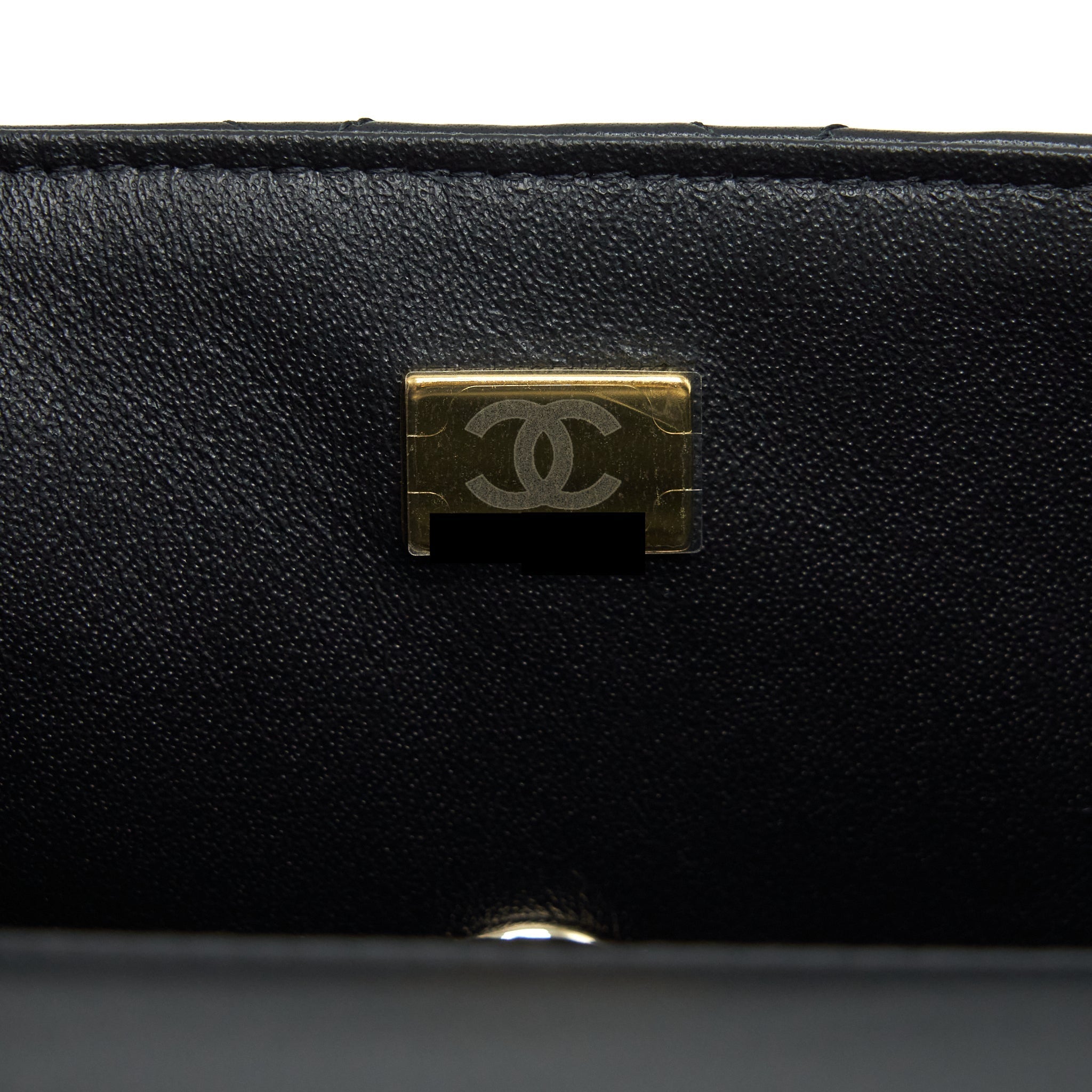 Chanel 22P Top Handle Mini Rectangular Flap Bag Lambskin Black L