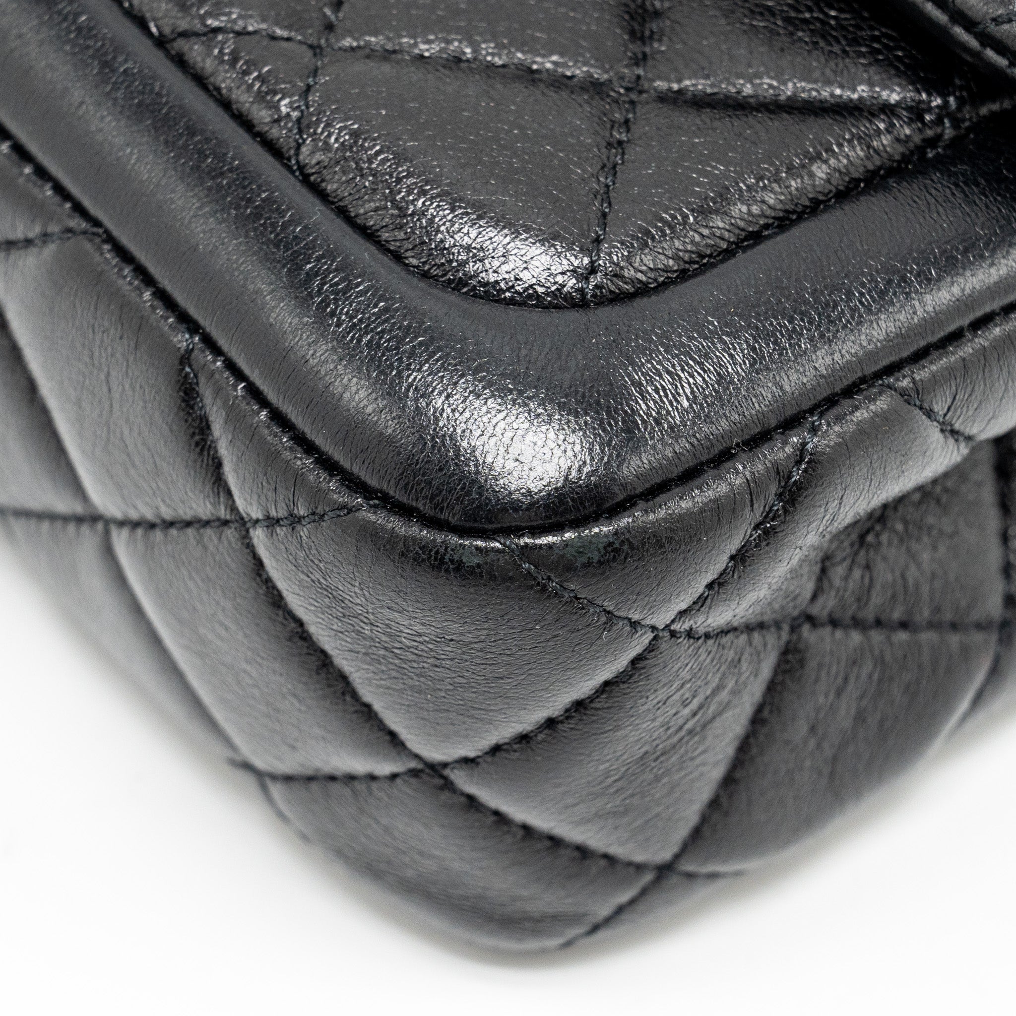 Chanel Quilted Flap Bag Lambskin Black  (Microchip)