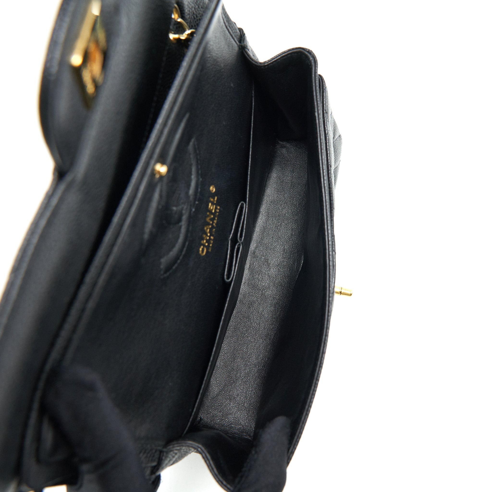 Chanel Medium Classic double flap Bag Caviar black
