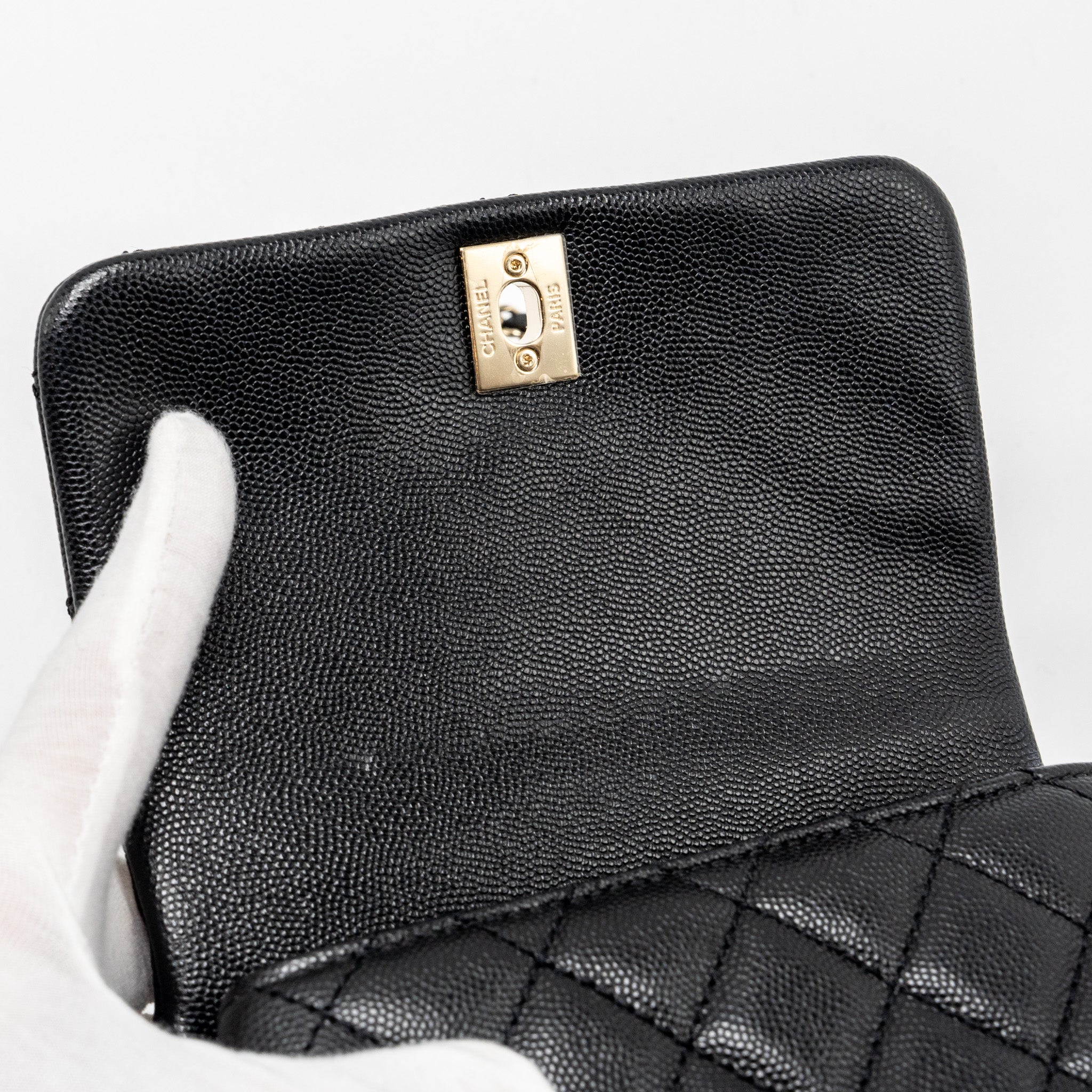 Chanel mini coco handle Caviar black L