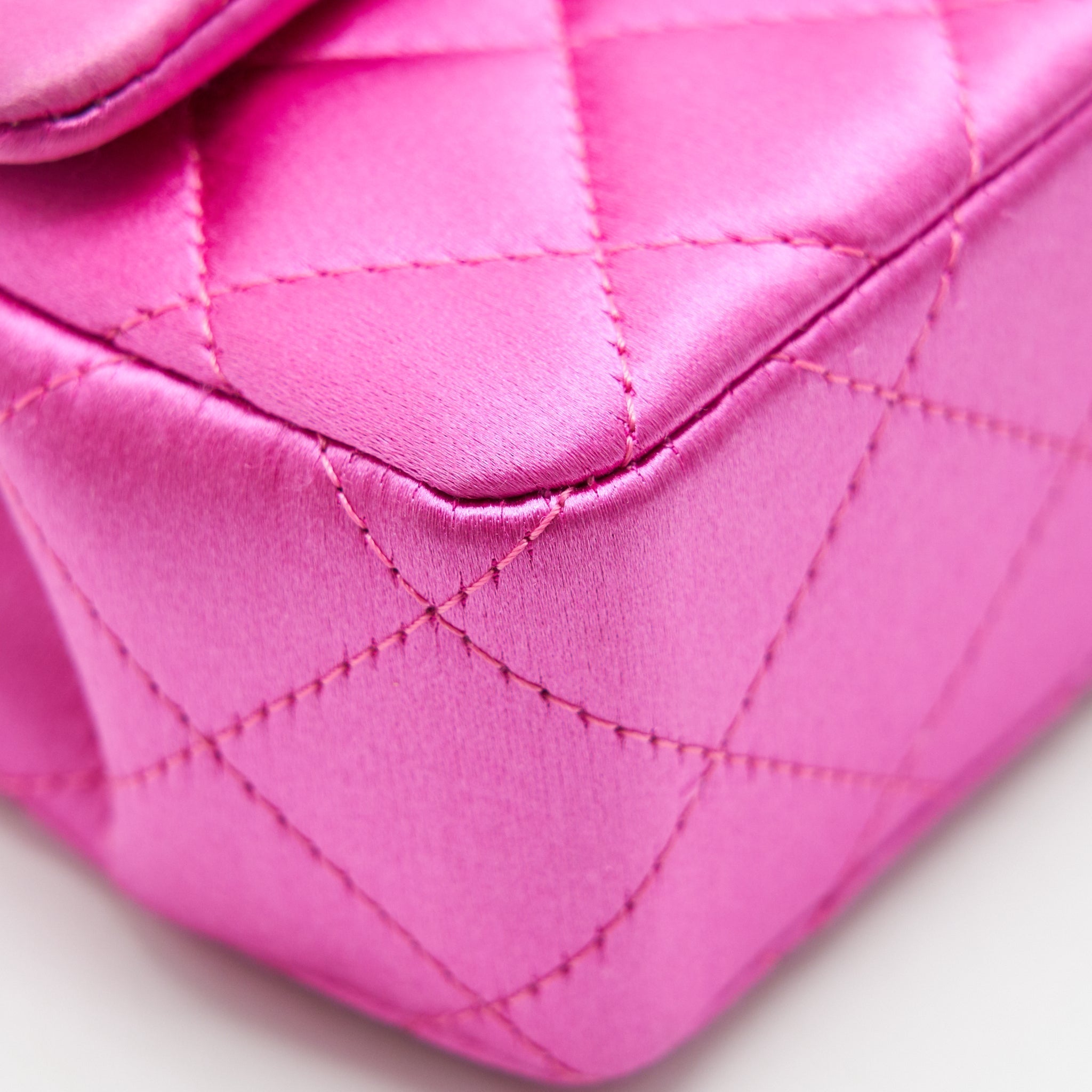 Chanel extra mini Rectangular flap Bag Silk Pink