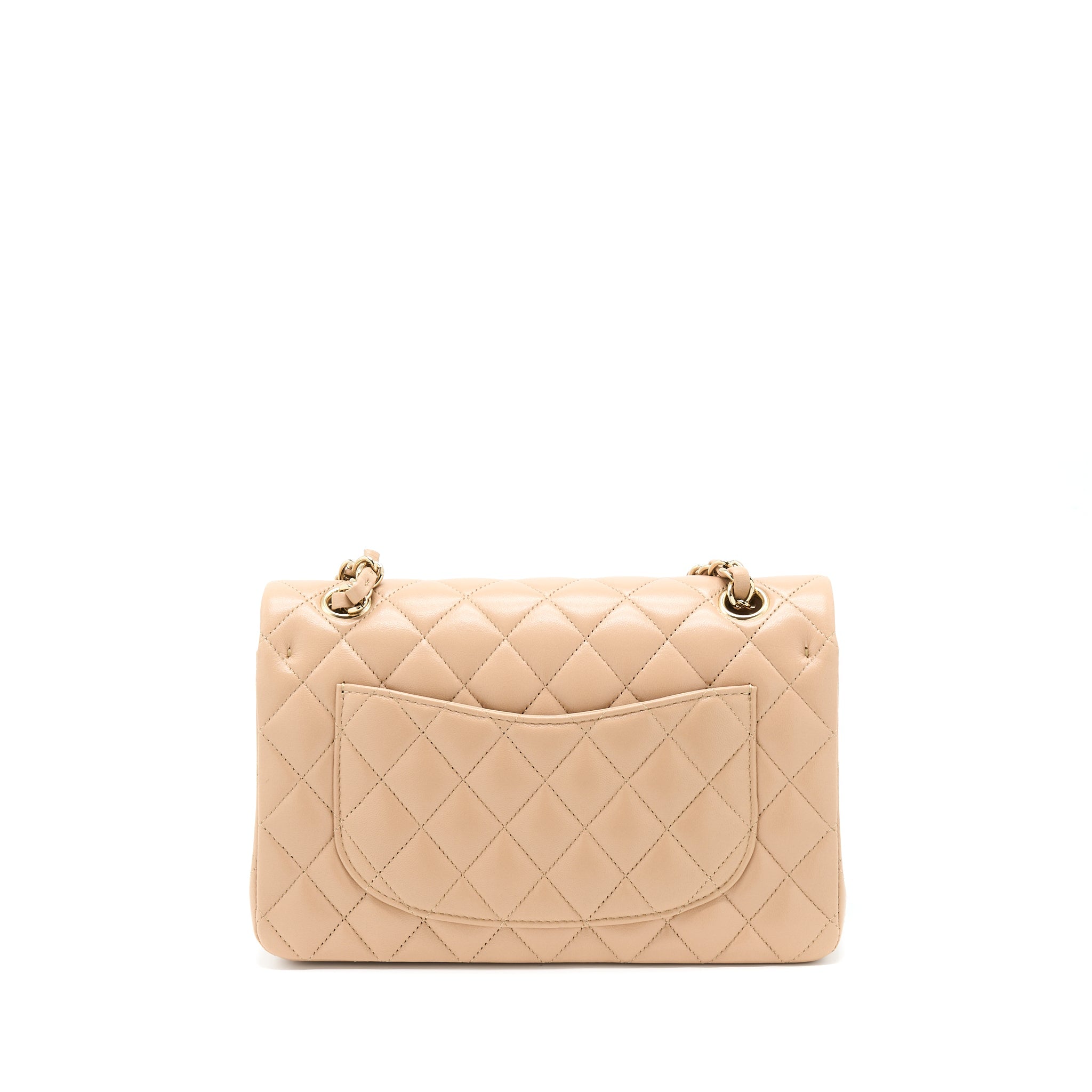Chanel 22B Small Classic Flap Bag Lambskin Beige L