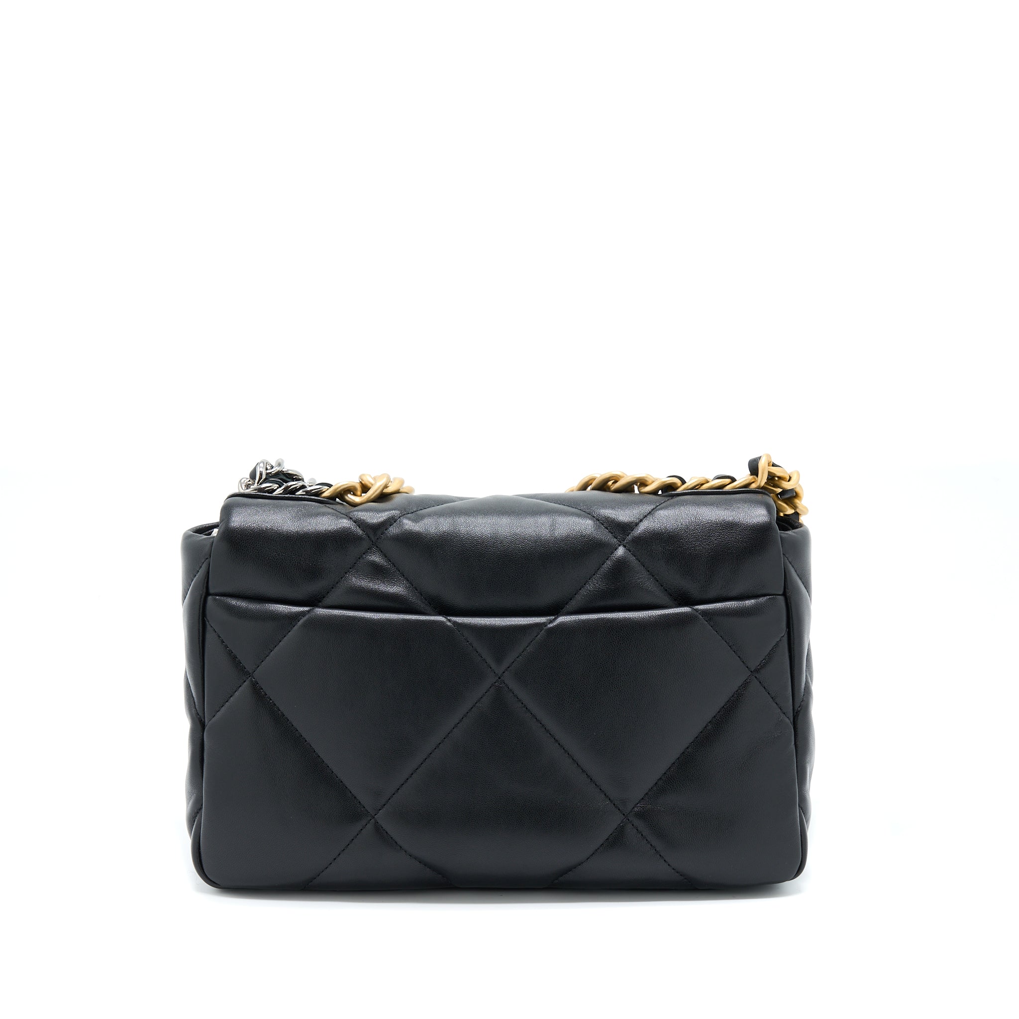 Chanel Small 19 Bag Lambskin Black Multicolour Hardware
