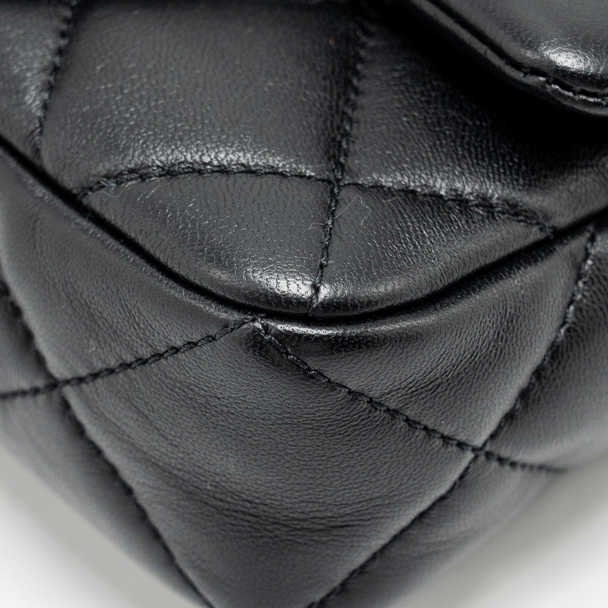 Chanel mini Square Flap Bag with Giant Chain Lambskin  (Microchip)