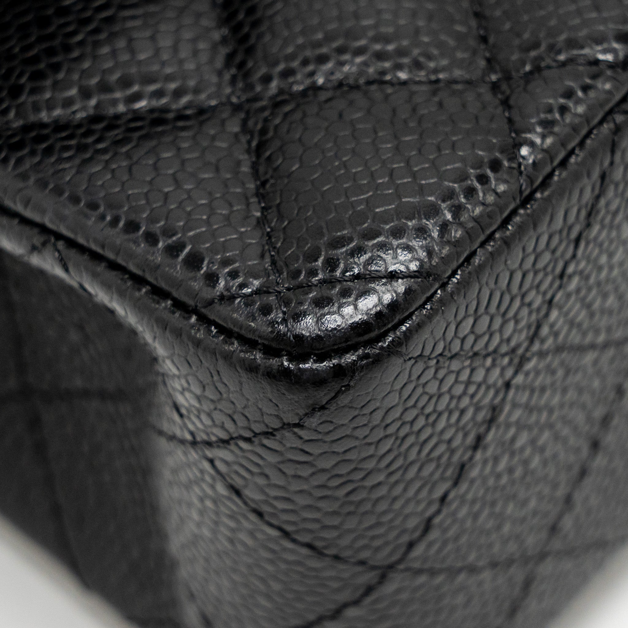 Chanel Small Classic Double Flap Bag Caviar Black  (Microchip)