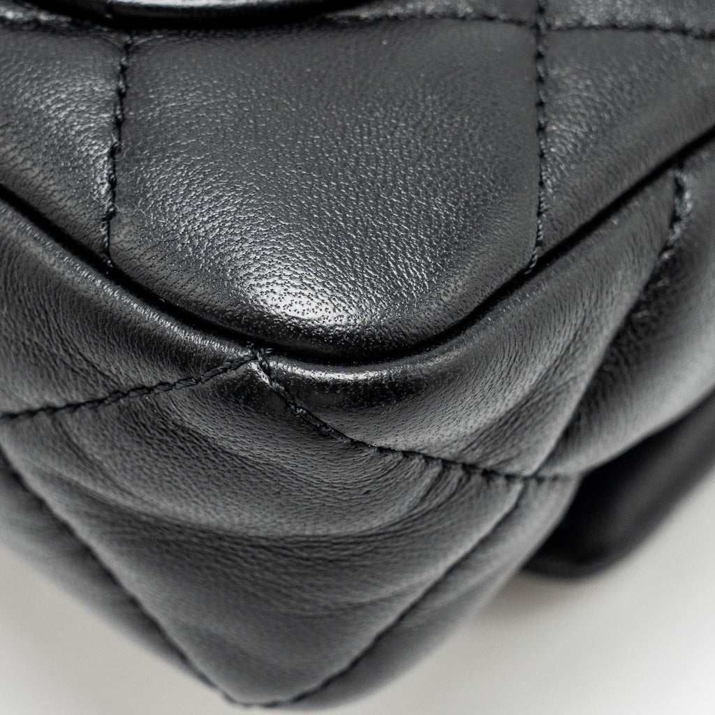 Chanel mini Square Flap Bag with Giant Chain Lambskin  (Microchip)
