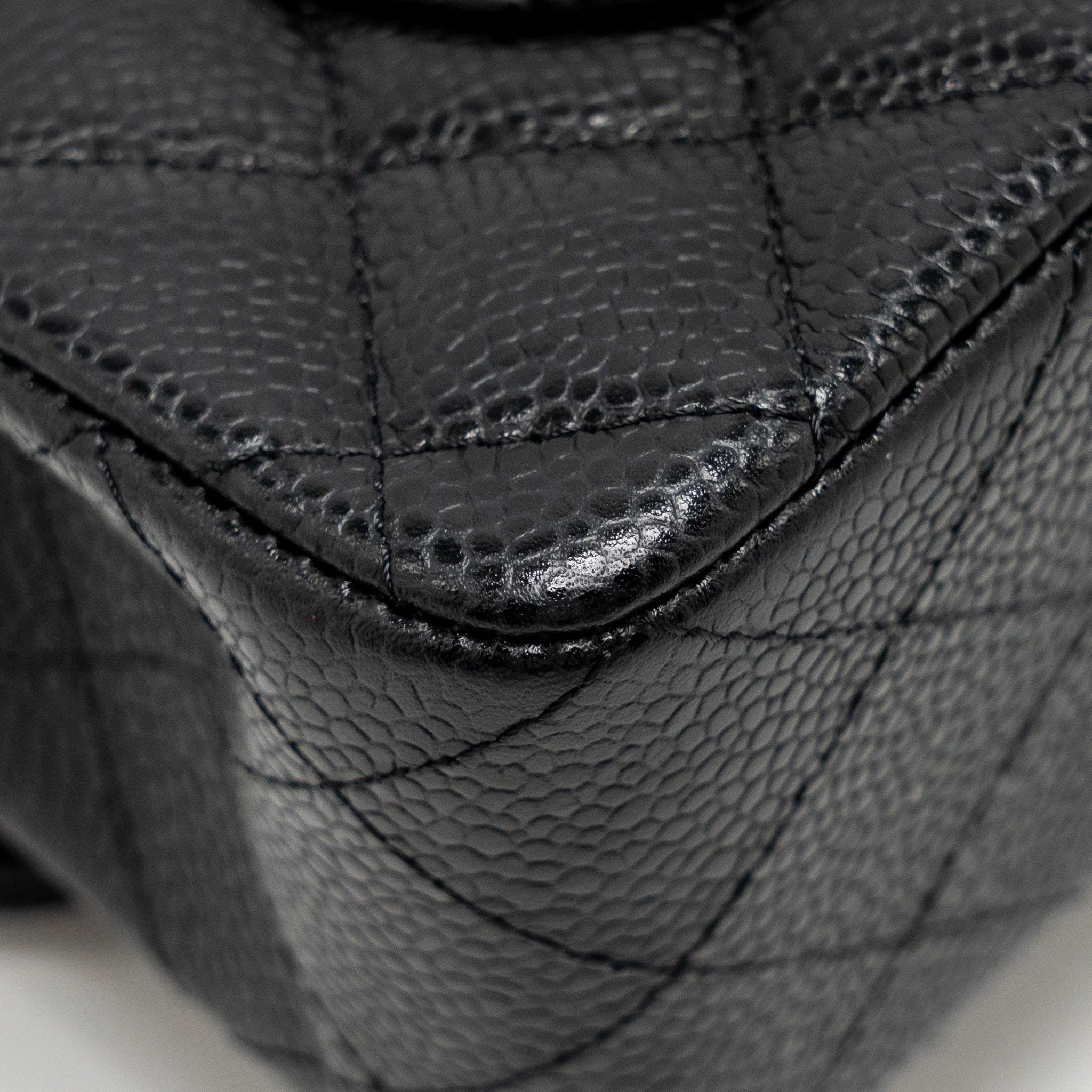 Chanel Small Classic Double Flap Bag Caviar Black  (Microchip)