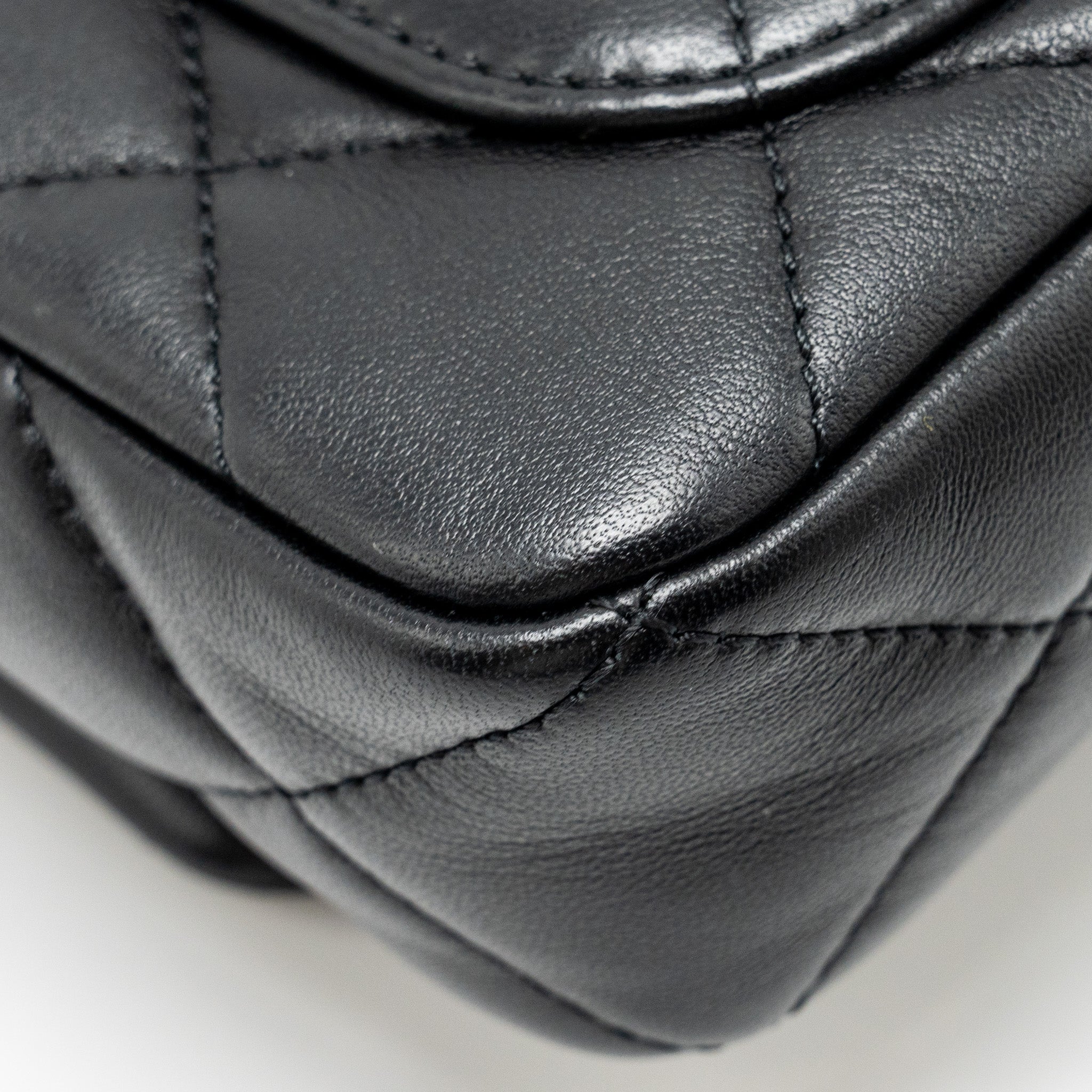 Chanel mini Square Flap Bag with Giant Chain Lambskin  (Microchip)