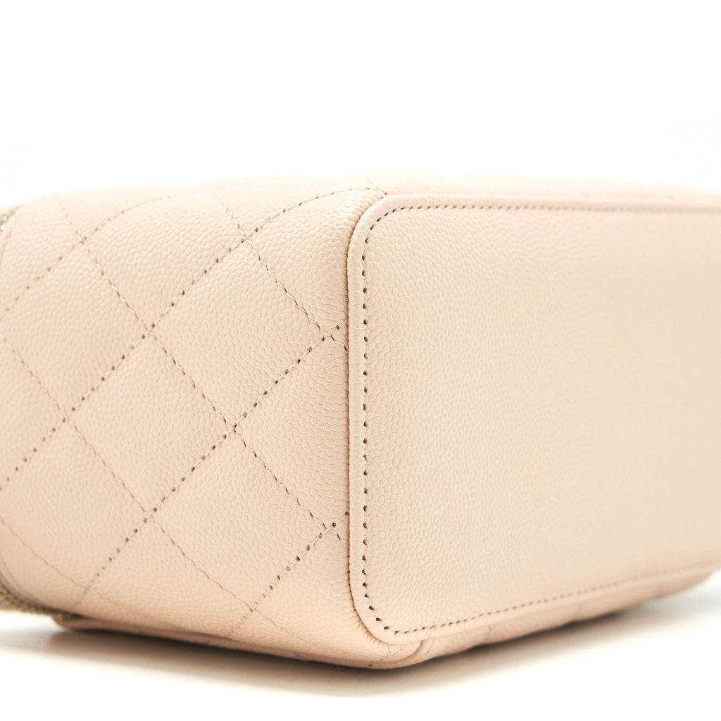 Chanel 22C Long Vanity With Chain Caviar Beige L