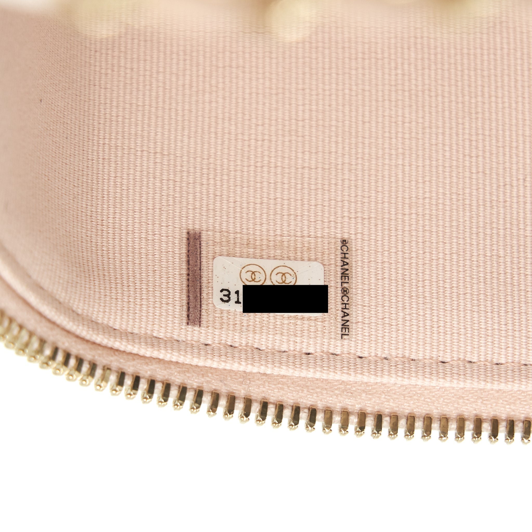 Chanel 22C Long Vanity With Chain Caviar Light Beige L