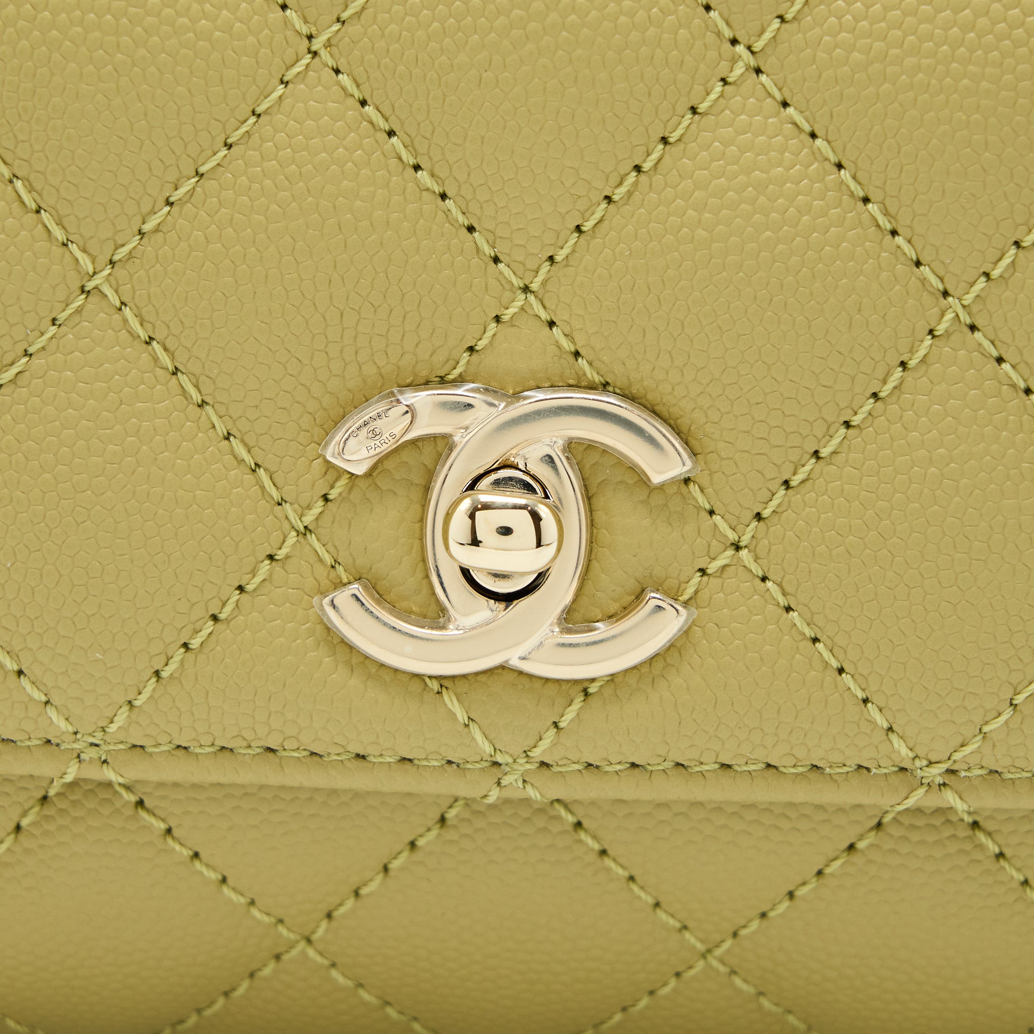 Chanel Extra Mini Coco Handle Caviar Green L (Microchip)