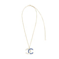 Chanel Necklace Blue & Crystal L