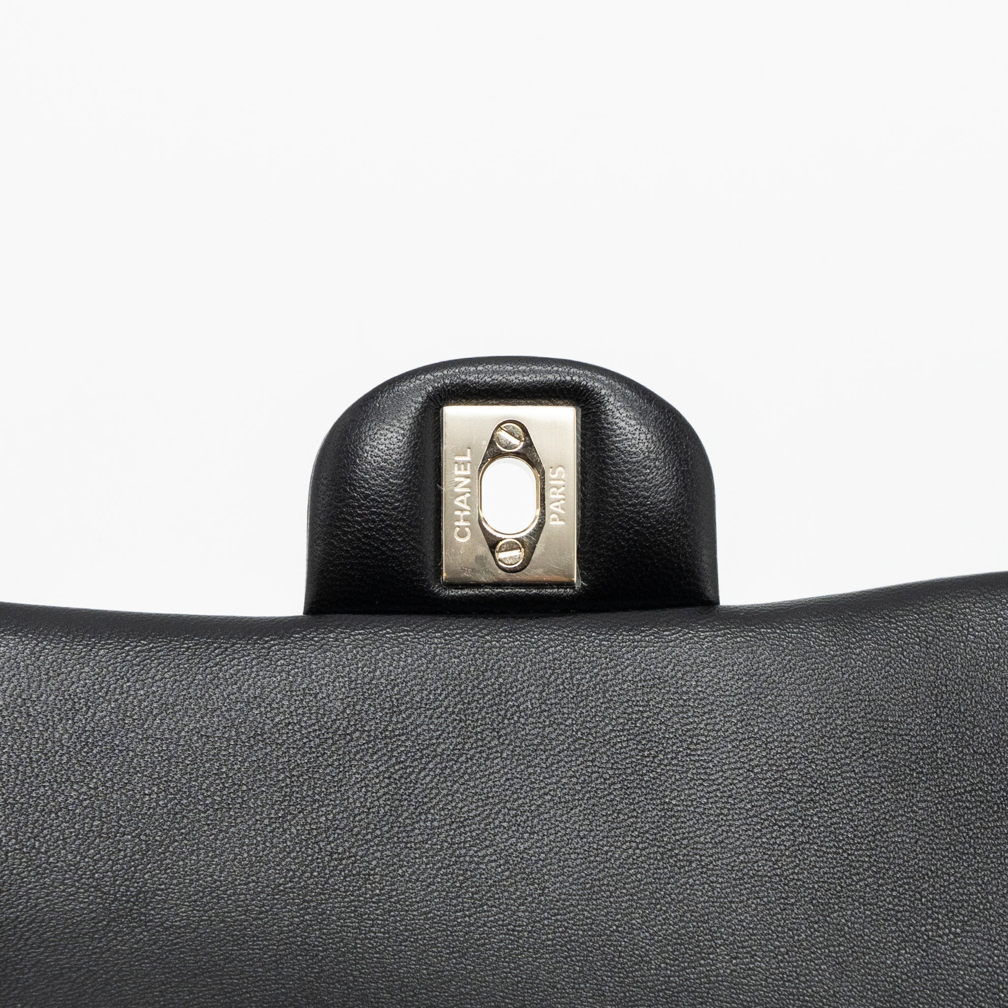Chanel Top Handle Mini Rectangular Flap Bag Lambskin Black L(Microchip)