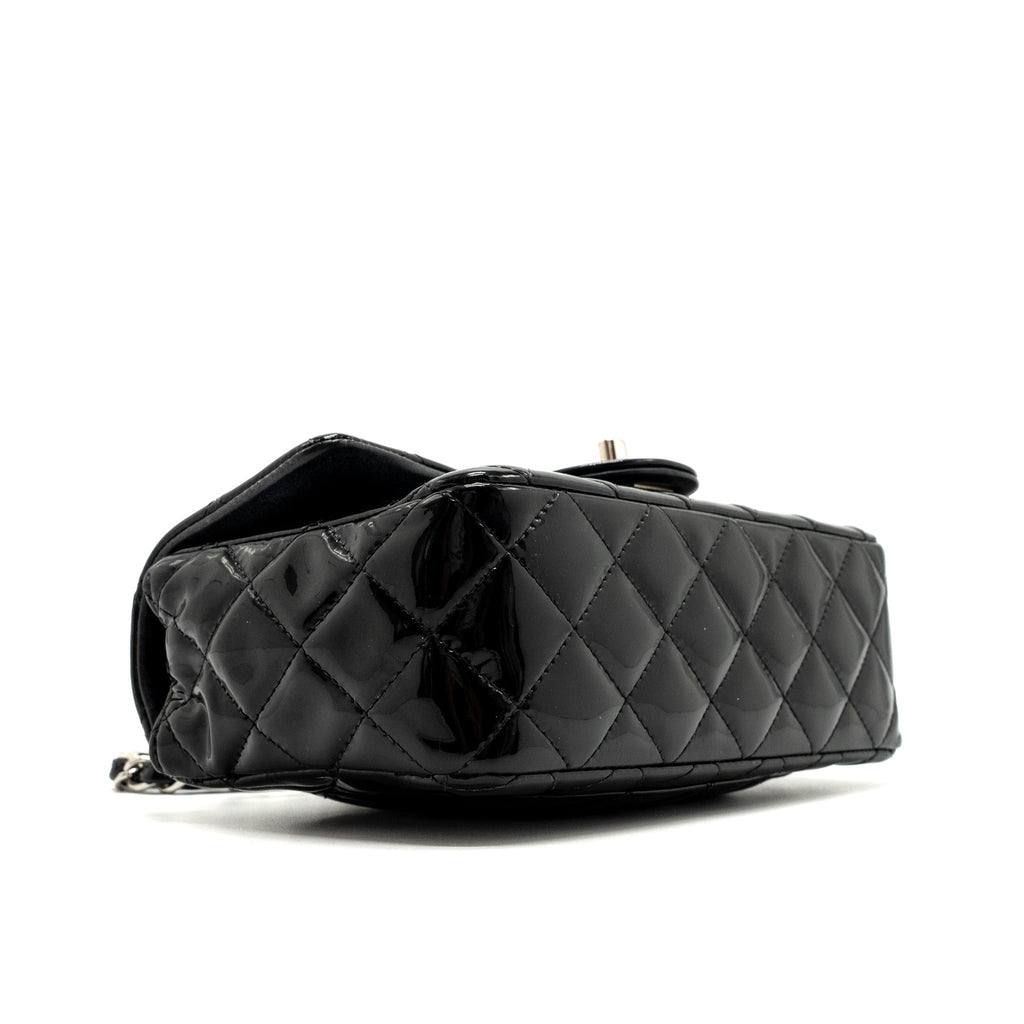 Chanel Mini Rectangular Flap Bag Patent Black