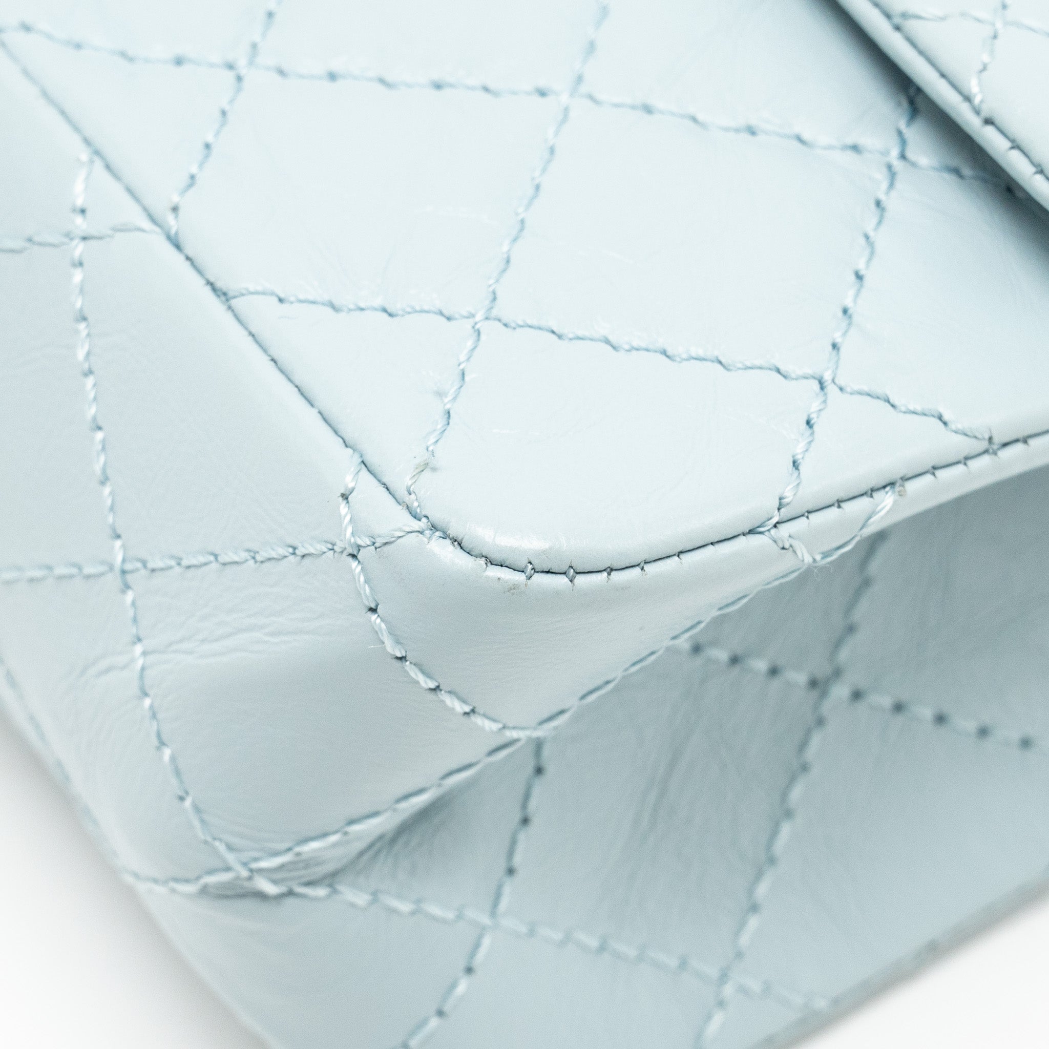 Chanel Small 2.55 226 reissue double flap bag calfskin light blue  (microchip)