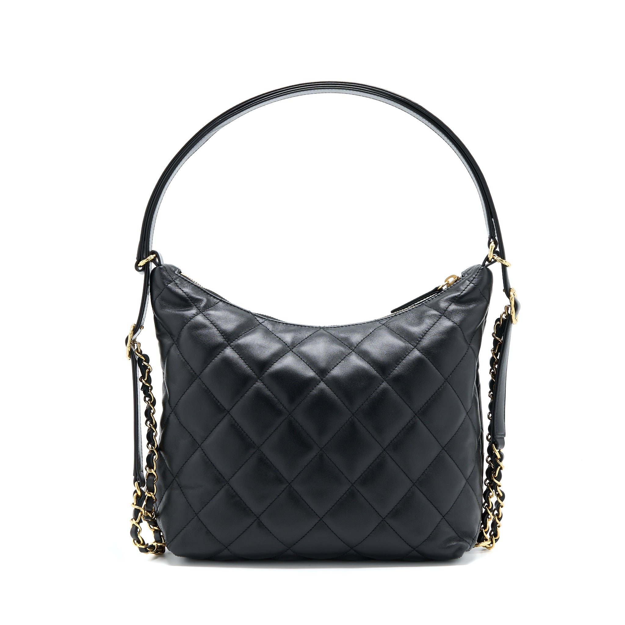 Chanel 22B Hobo Bag Lambskin Black (Microchip)