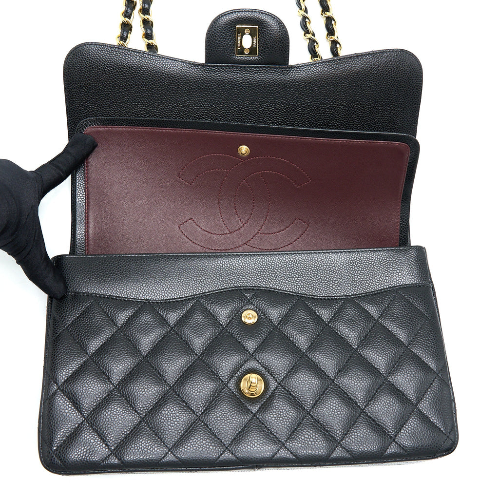Chanel Classic Jumbo Flap Bag Caviar Black