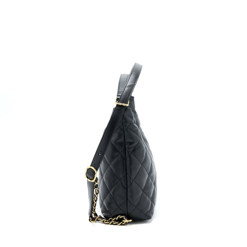 Chanel 22B Hobo Bag Lambskin Black (Microchip)