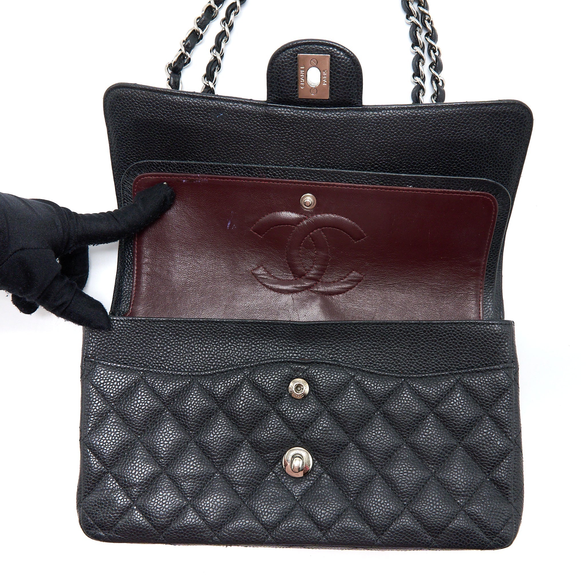 Chanel Medium Classic Flap Bag Caviar Black