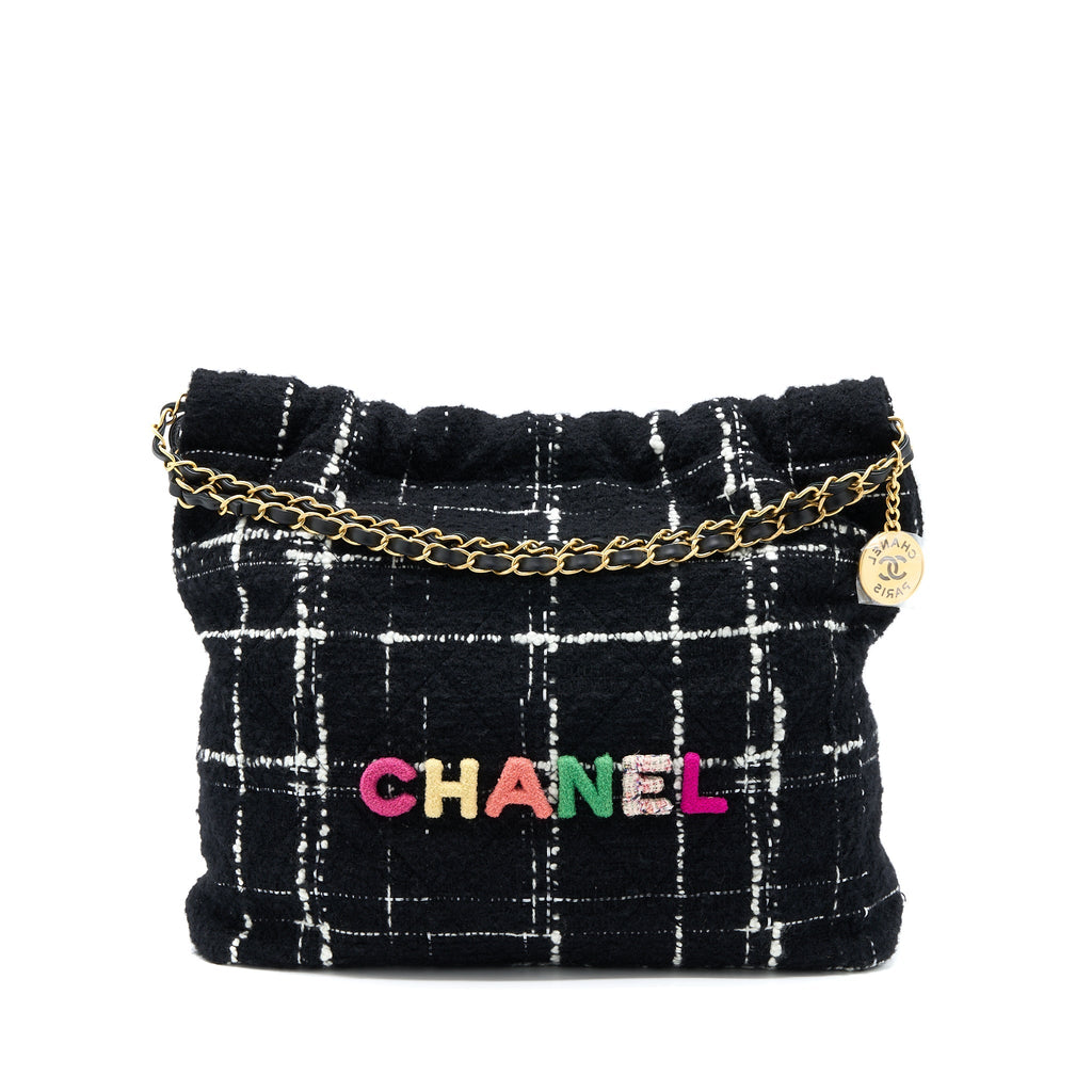 Chanel Medium 22 Bag Tweed Multicolour (Microchip)