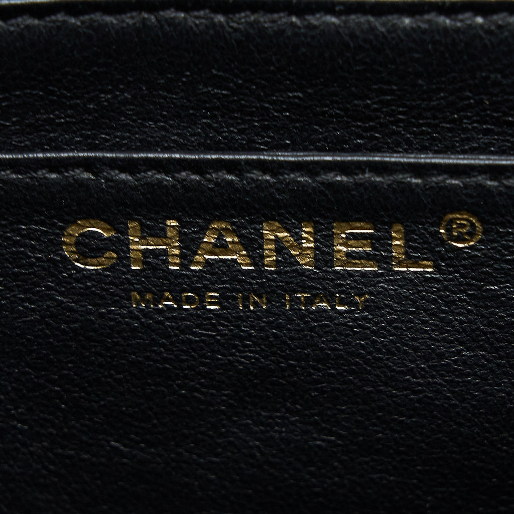 Chanel Vintage Top Handle Flap Bag Caviar Black
