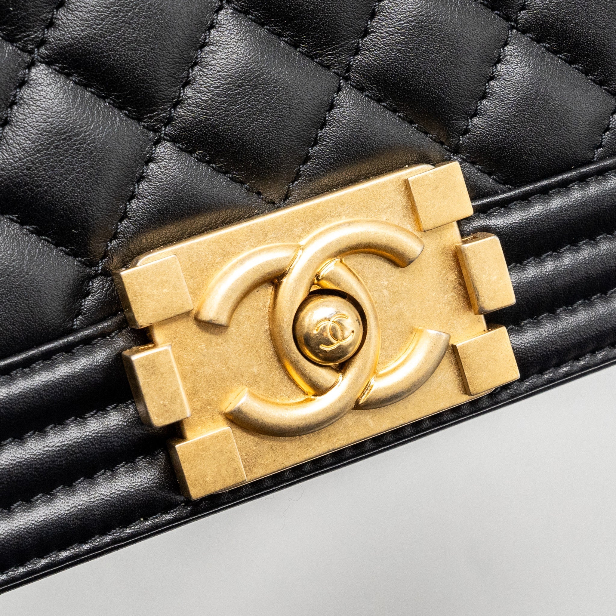 Chanel Medium Boy Bag Smooth Calfskin Black  (Microchip)